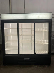 2019 Beverage Air LumaVue 3 Glass Sliding Door Merchandising Cooler Refrigerator - Falcon Restaurant Supply - 1
