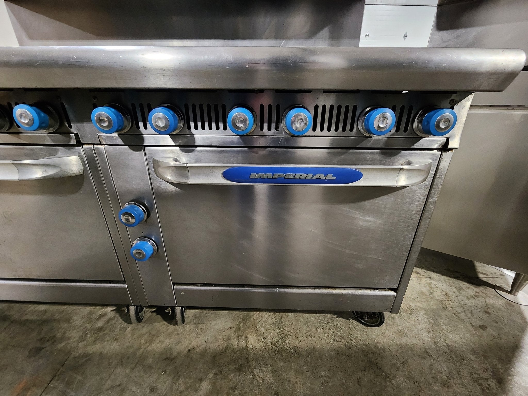 Used Imperial IHR - 6 - x2 - 12 - Burner Cooktop Range with Standard Oven, Natural Gas - Falcon Restaurant Supply - 8