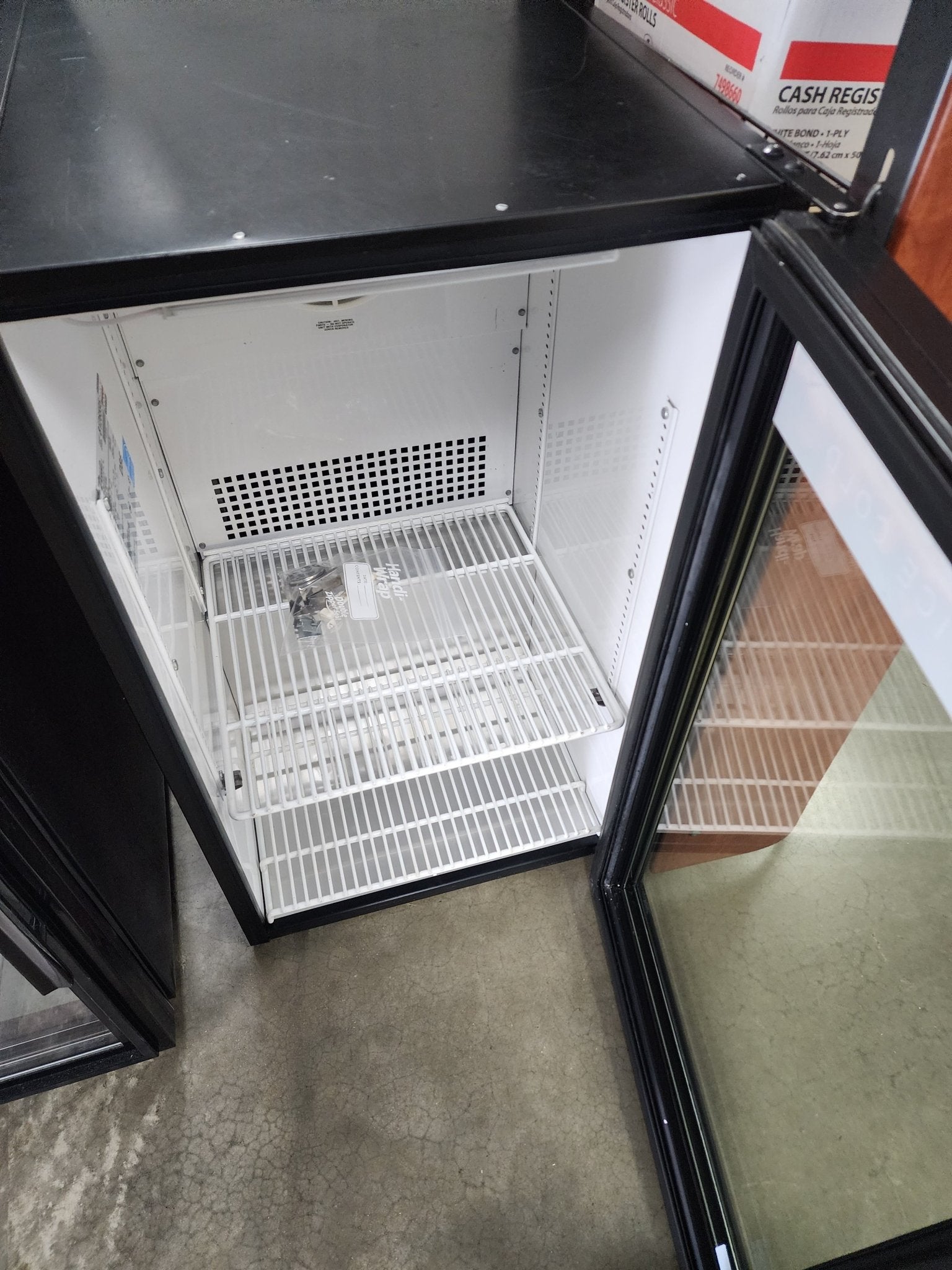 Used True GDM - 06 - LD Countertop Cooler Refrigerator w/ Front Access - Swing Door, Black, 115v - Falcon Restaurant Supply - 2