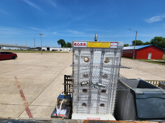 Used B.O.S.S. Space Saver with Portable Filter Machine Fryer Oil Caddy