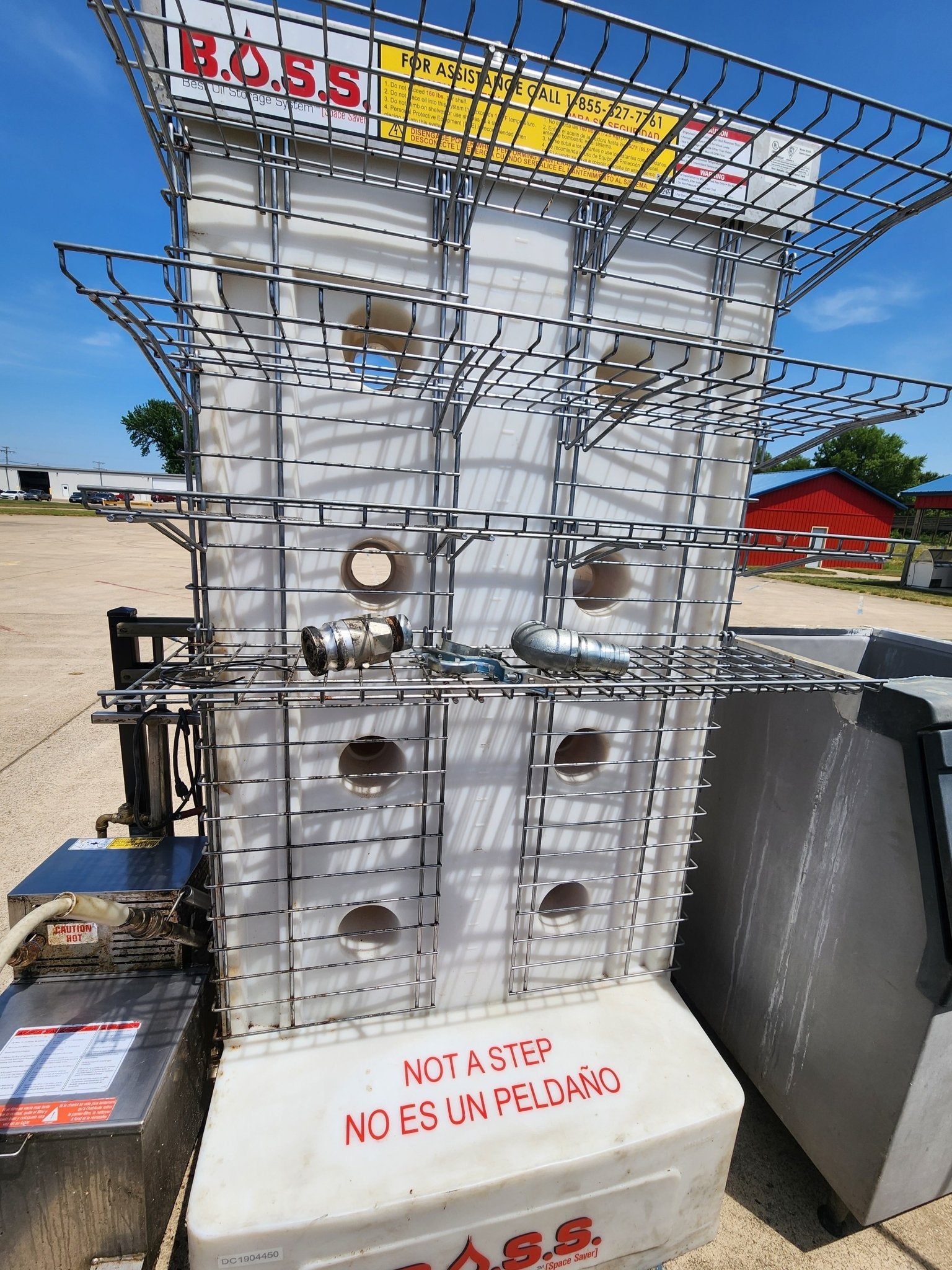 Used B.O.S.S. Space Saver with Portable Filter Machine Fryer Oil Caddy