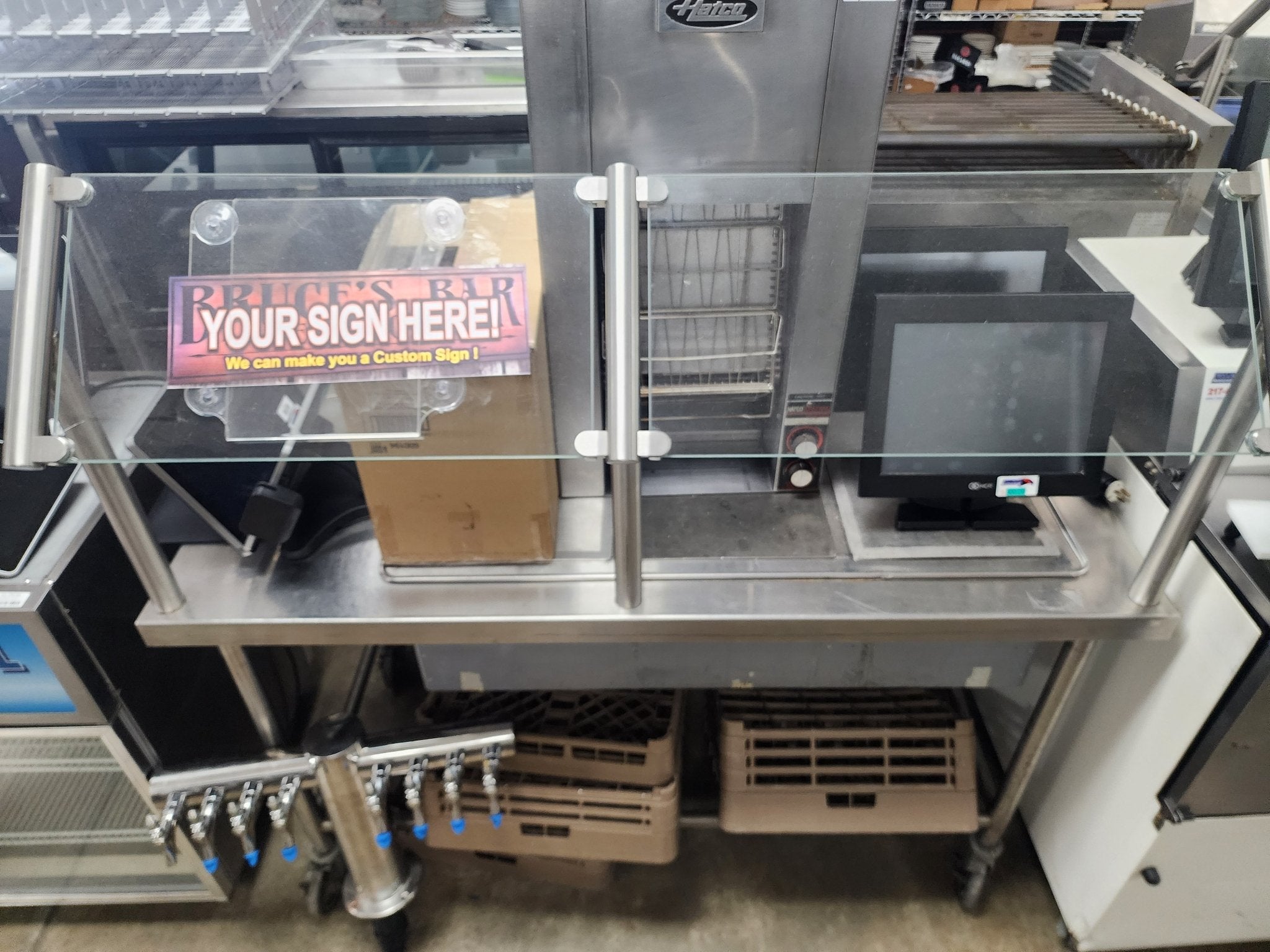 Used Ice down 3 Well Salad Bar or cold food serving table - Falcon Restaurant Supply - 2