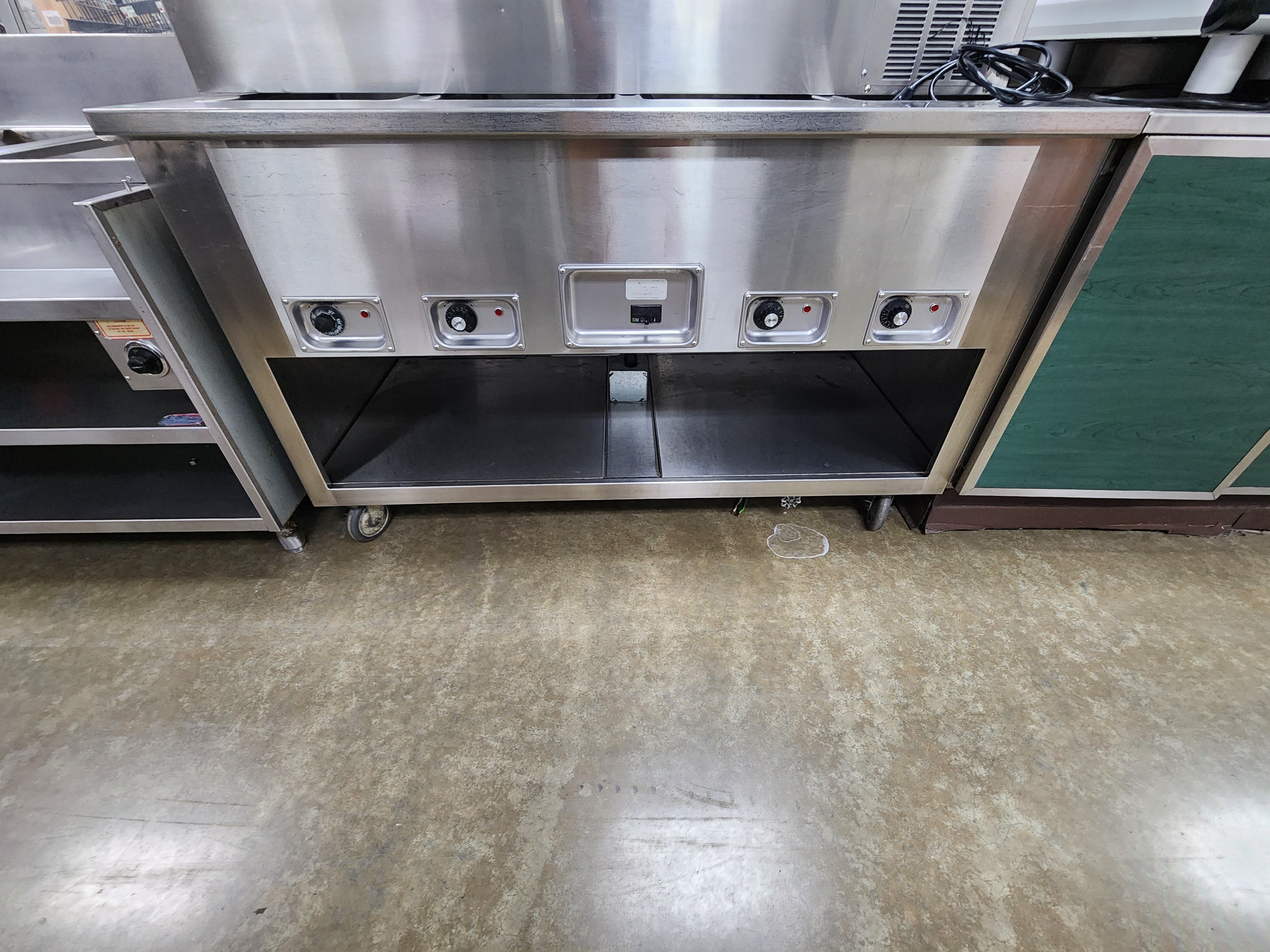 Used 4 Compartment Open Well Stainless Steam Table