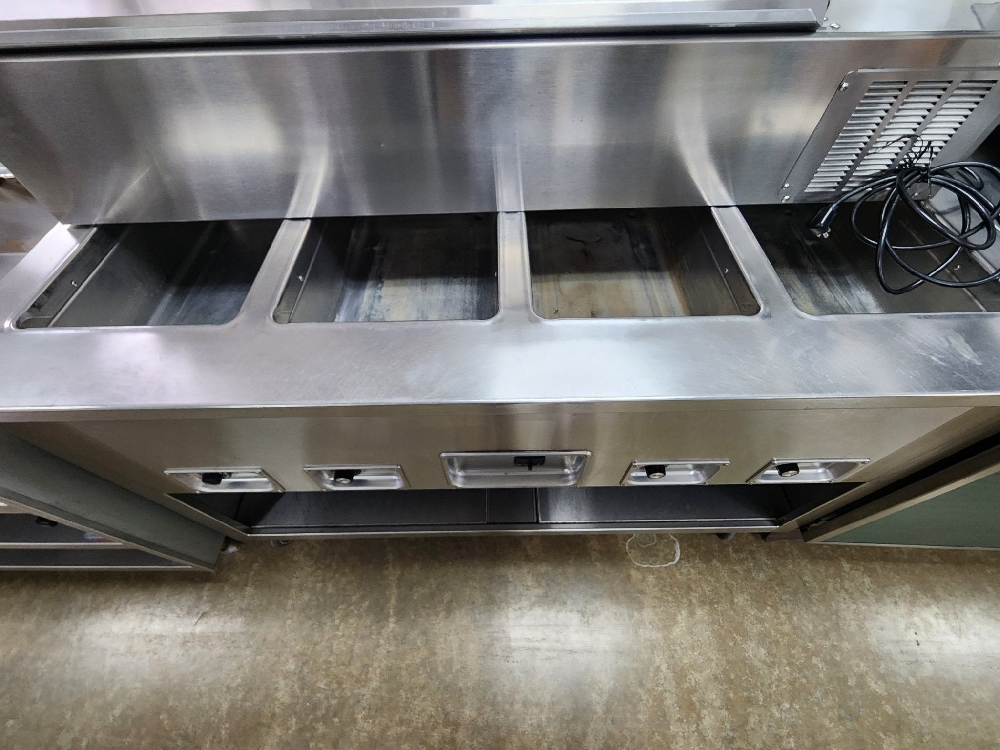 Used 4 Compartment Open Well Stainless Steam Table