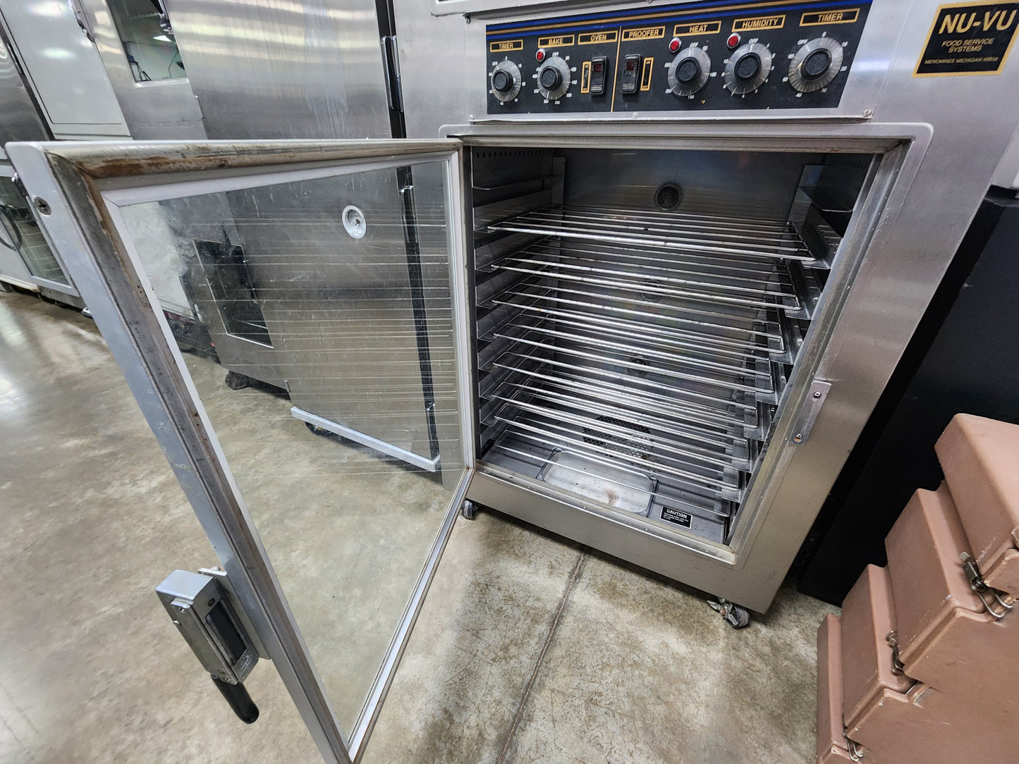 Used NU-VU SUB-123 Double Deck Electric Heated  Oven Proofer Oven Combo Phase 3+N - 240v