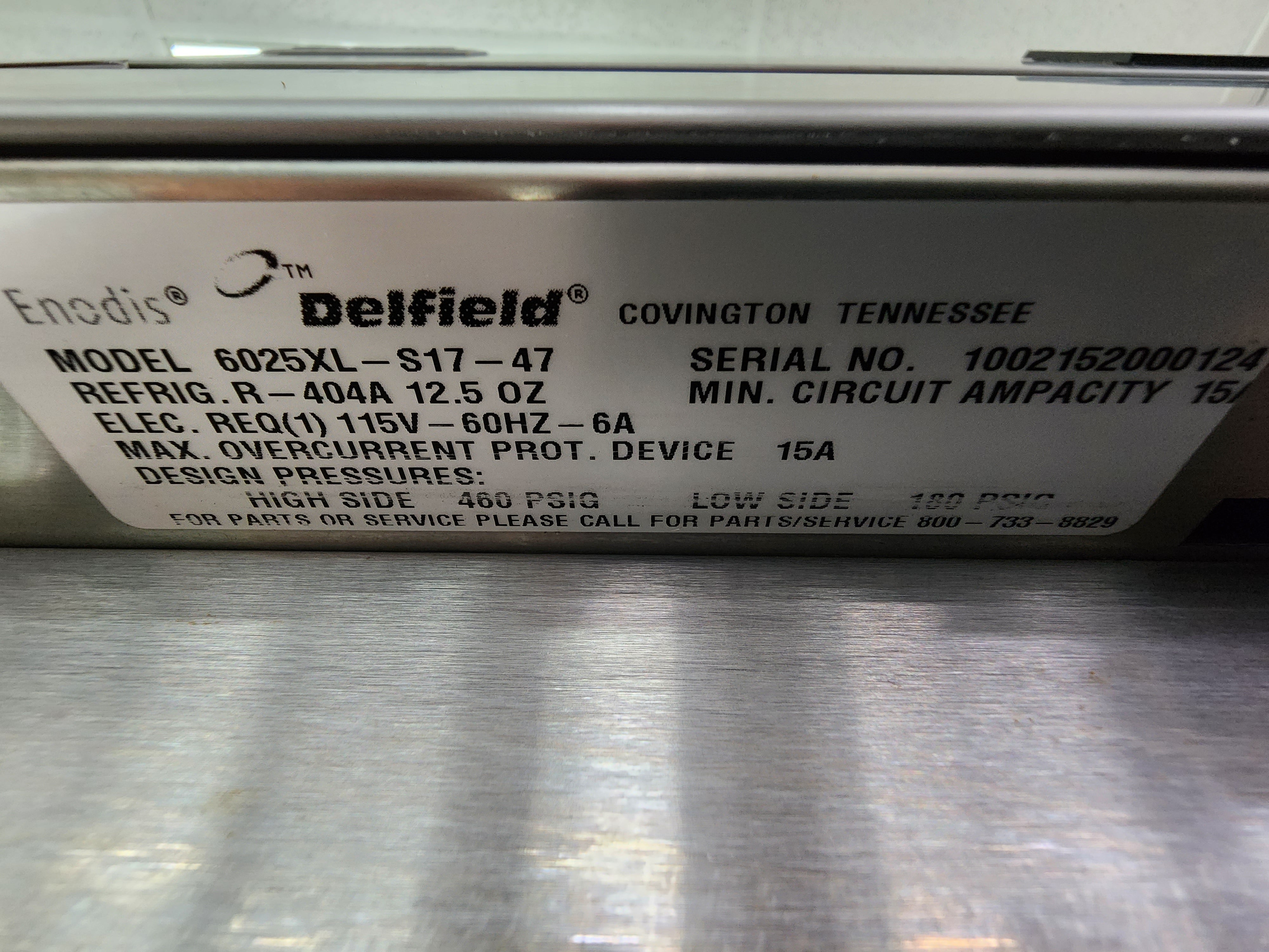 Used Delfield 6025XL One Section Reach In Refrigerator, (2) Right Hinge Solid Door