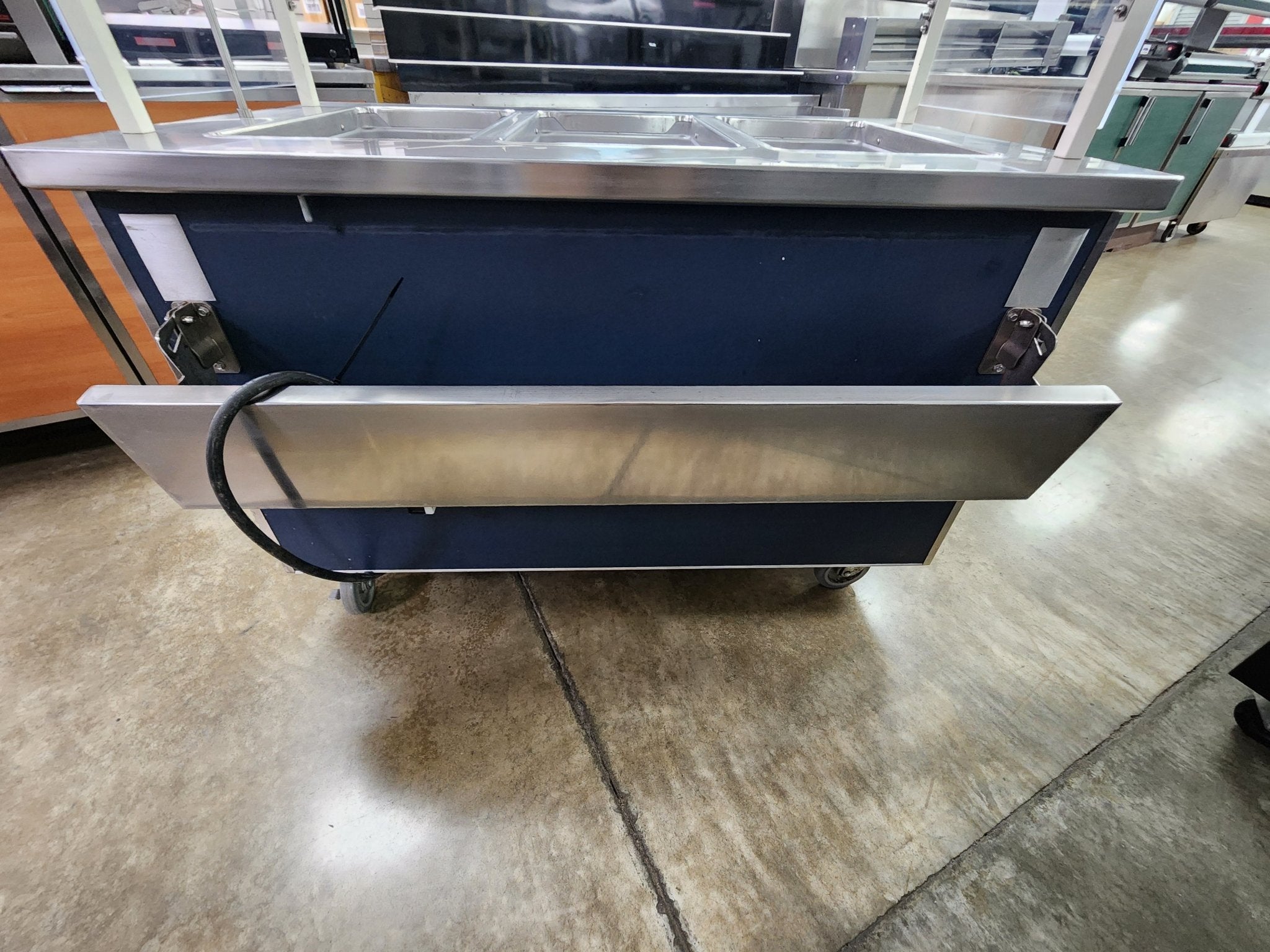 Used 3 Open Well Digital Controls Steam Table w/under cabinet storage