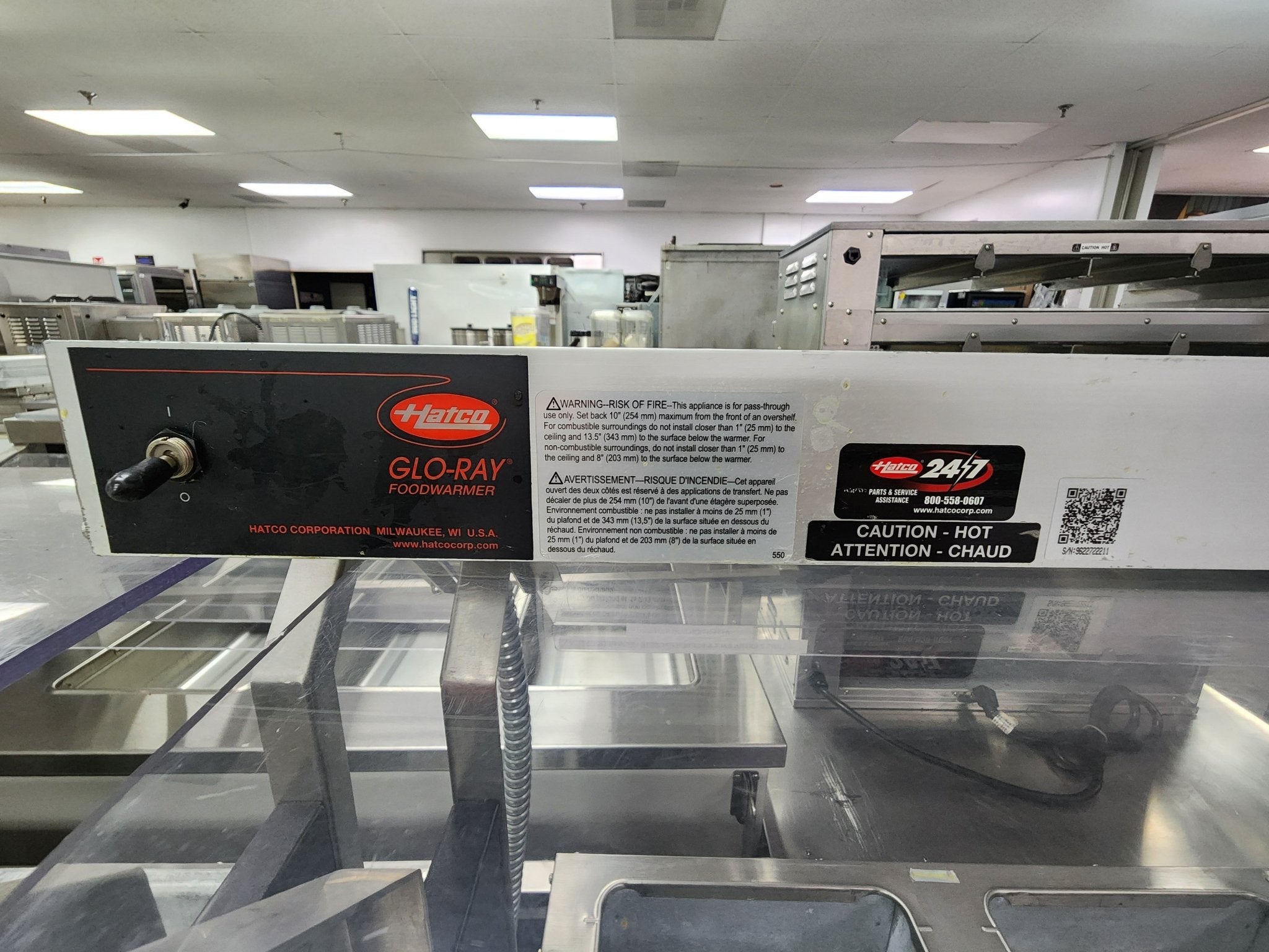 Used Hatco GRAH - 60 60" High Watts Infrared Strip Food Warmer - Heat Lamp 208V 1400W - Falcon Restaurant Supply - 1