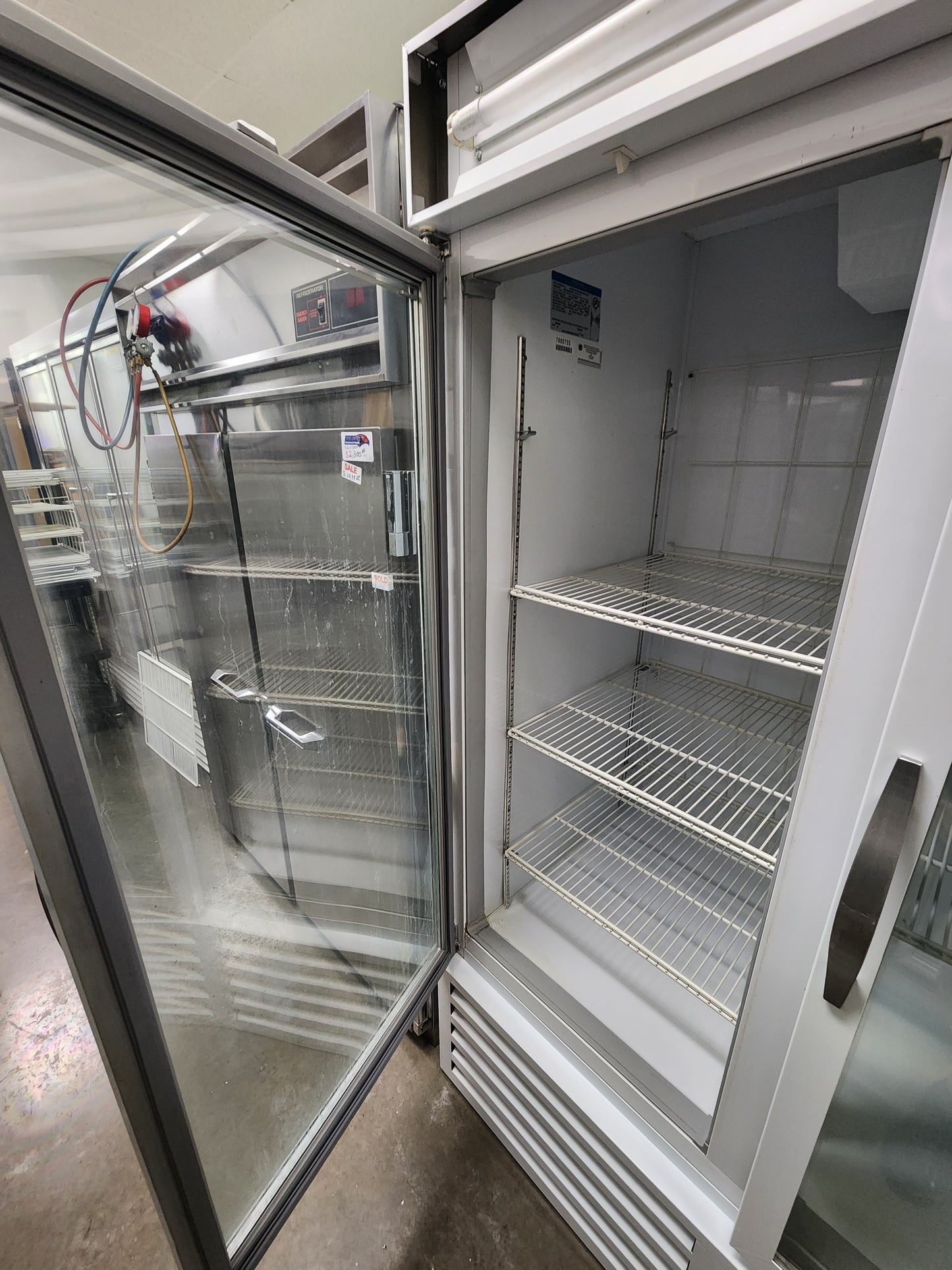 Used Beverage-air CFG74-5 Glass Swing Door Reach-In Merchandiser Freezer