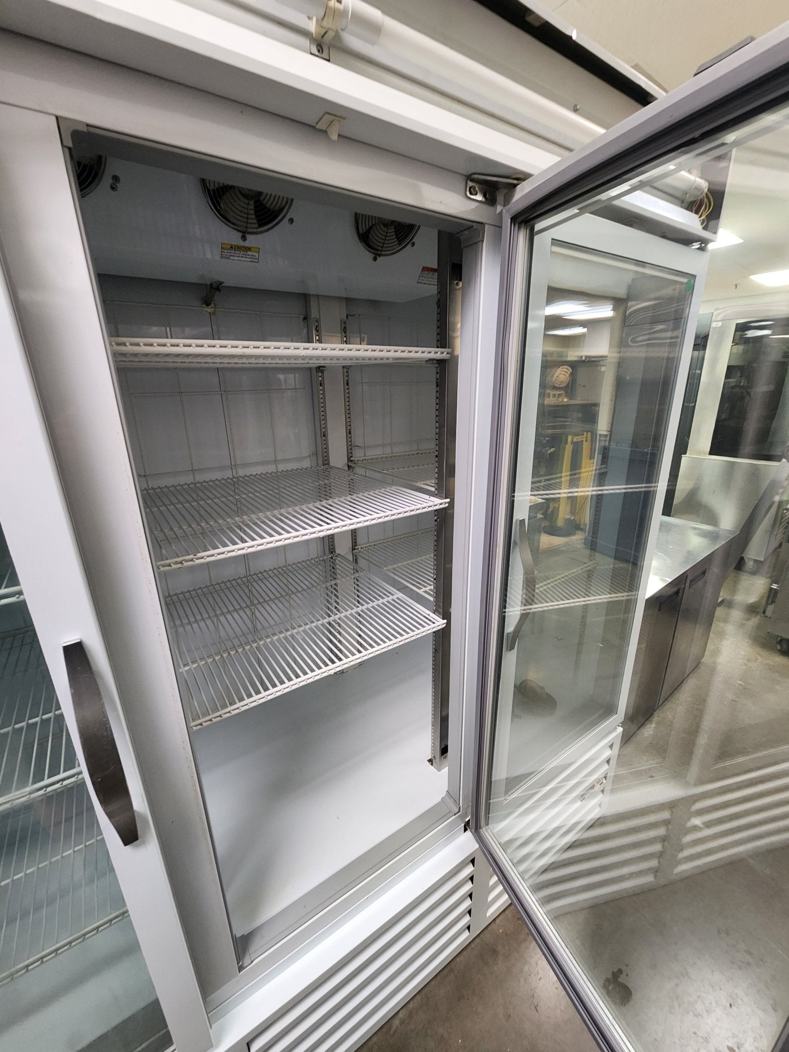 Used Beverage - air CFG74 - 5 Glass Swing Door Reach - In Merchandiser Freezer - Falcon Restaurant Supply - 4