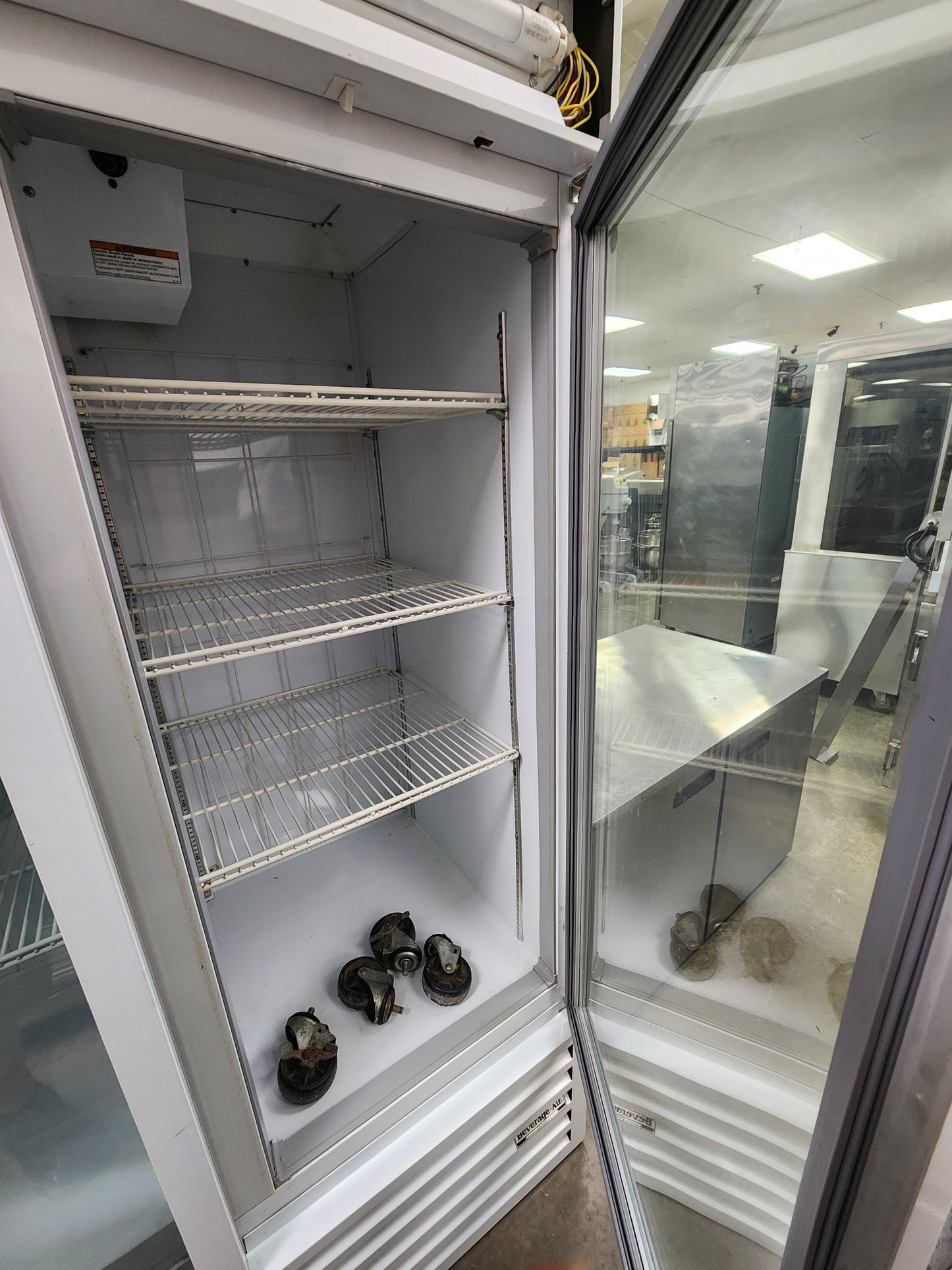 Used Beverage-air CFG74-5 Glass Swing Door Reach-In Merchandiser Freezer