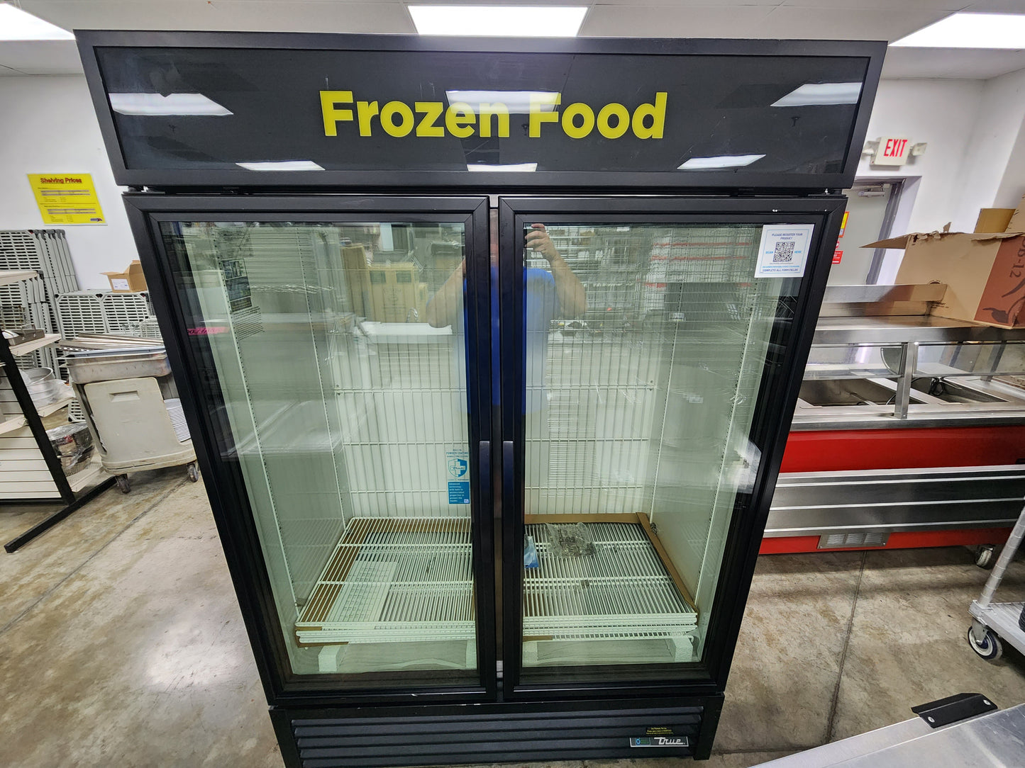 True GDM-49F 2022 Glass 2-Door Reach-In Merchandising Freezer - 10380717