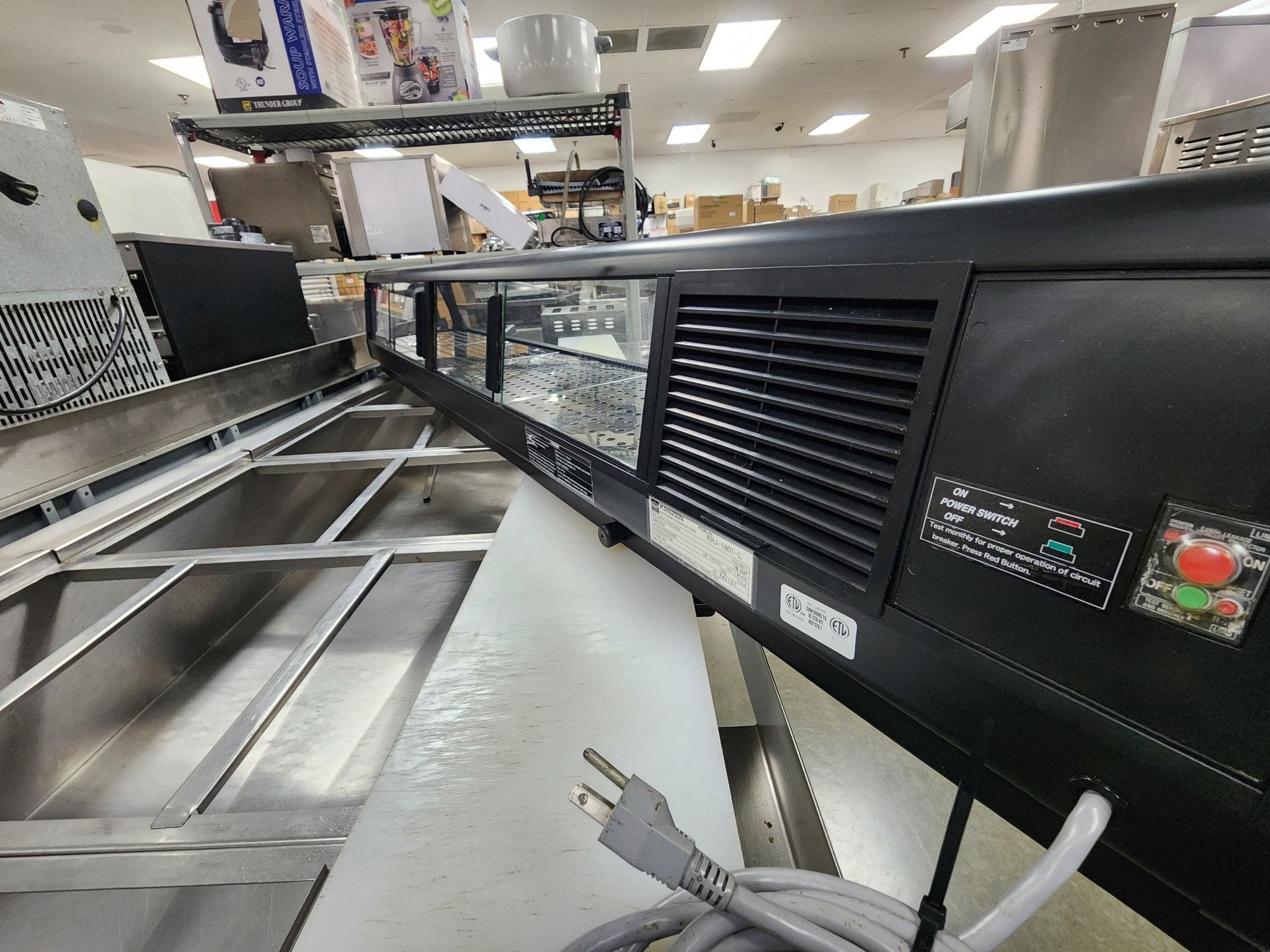 Used kanzen KRJ - 1801 - L Refrigerated Countertop Sushi Bar - Falcon Restaurant Supply - 4