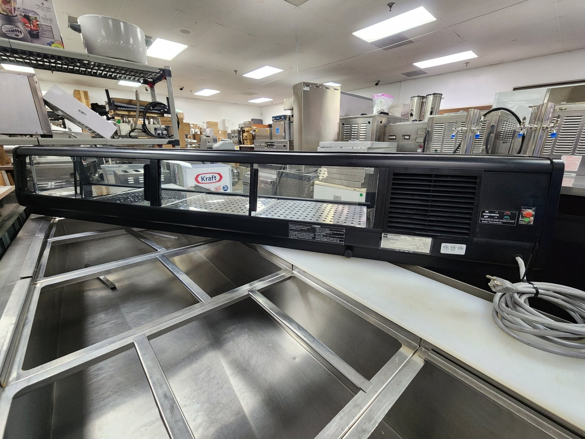 Used kanzen KRJ - 1801 - L Refrigerated Countertop Sushi Bar - Falcon Restaurant Supply - 5