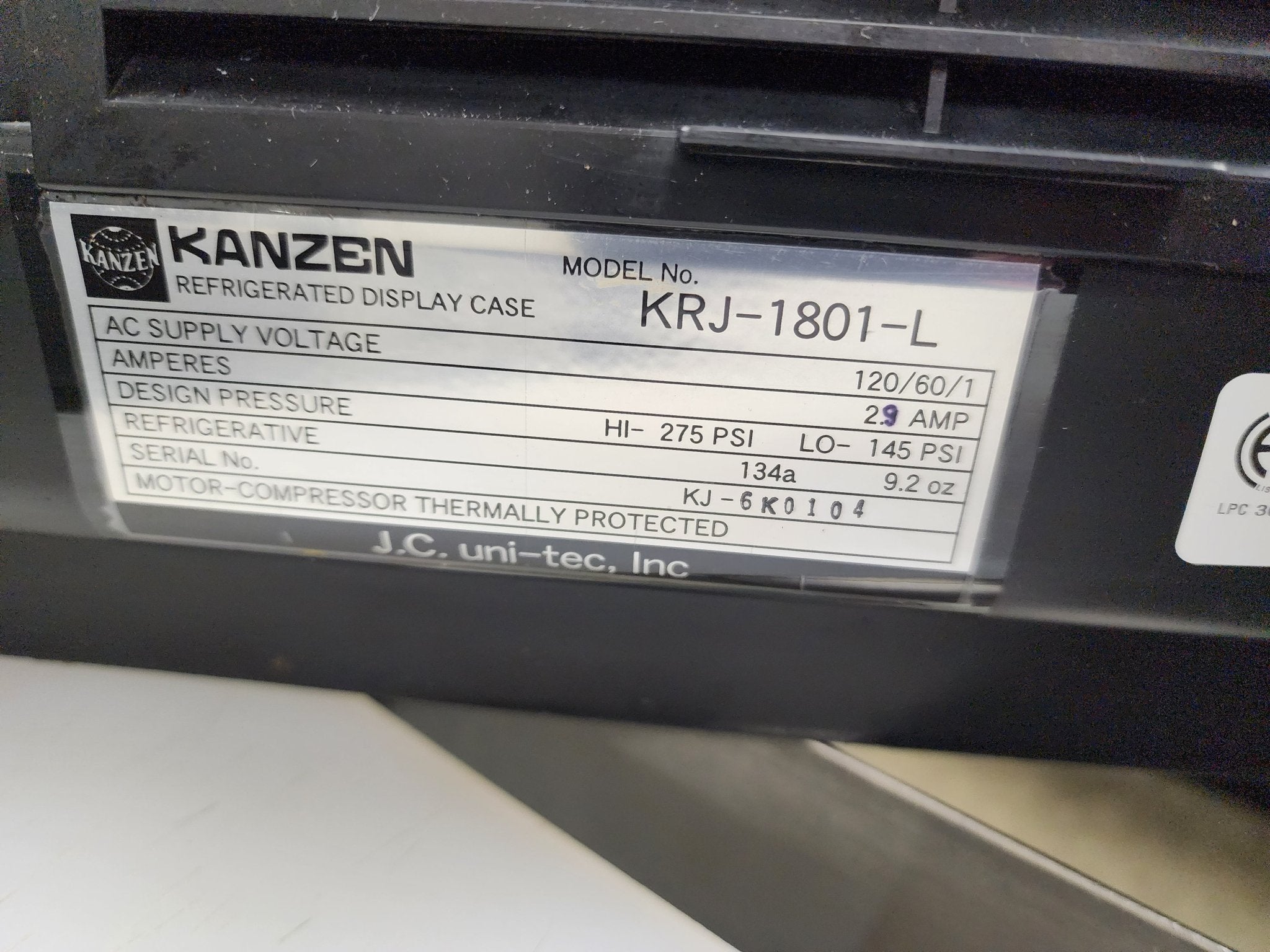 Used kanzen KRJ-1801-L Refrigerated Countertop Sushi Bar