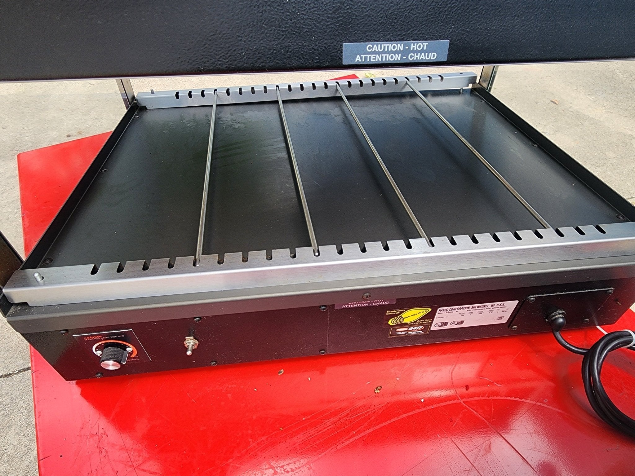 Used Hatco GRSDS - 30 Glo - Ray 30" Slanted Heated Warming Display Single Shelf Merchandiser - 120V 790W - JS - Falcon Restaurant Supply - 7