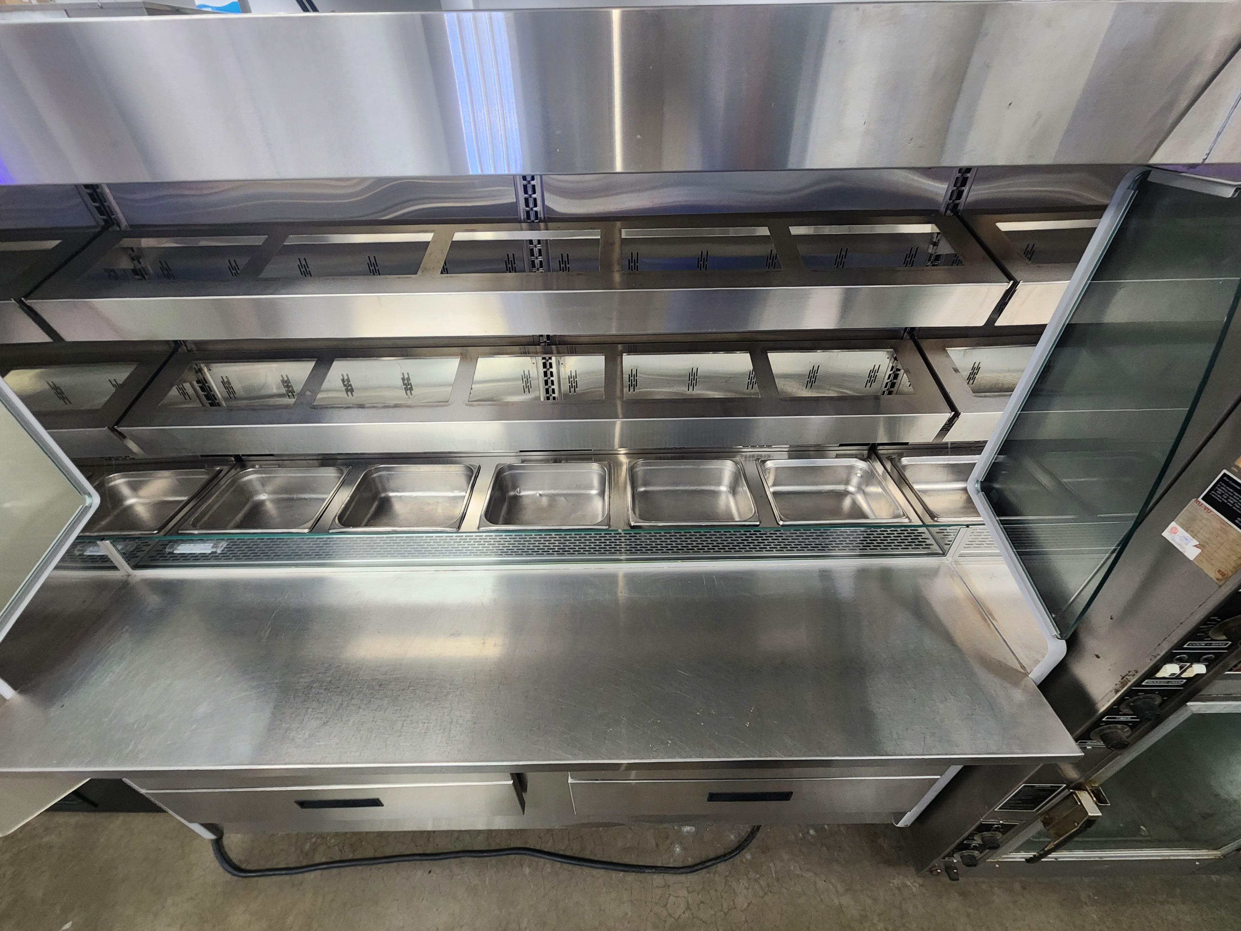 Used Southern CaseArts Stainless 6' Open Face Refrigerated Prep Table 120V