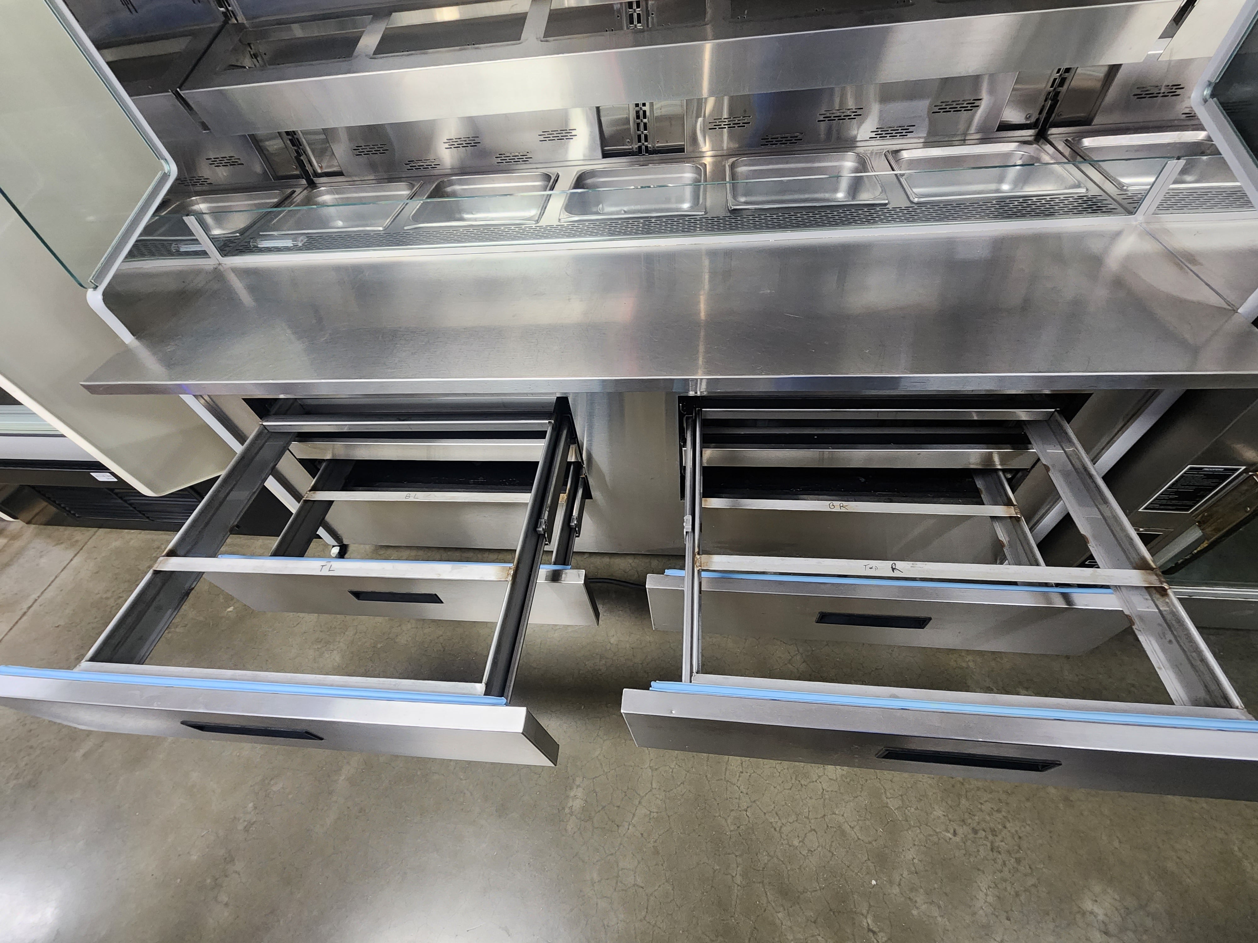 Used Southern CaseArts Stainless 6' Open Face Refrigerated Prep Table 120V