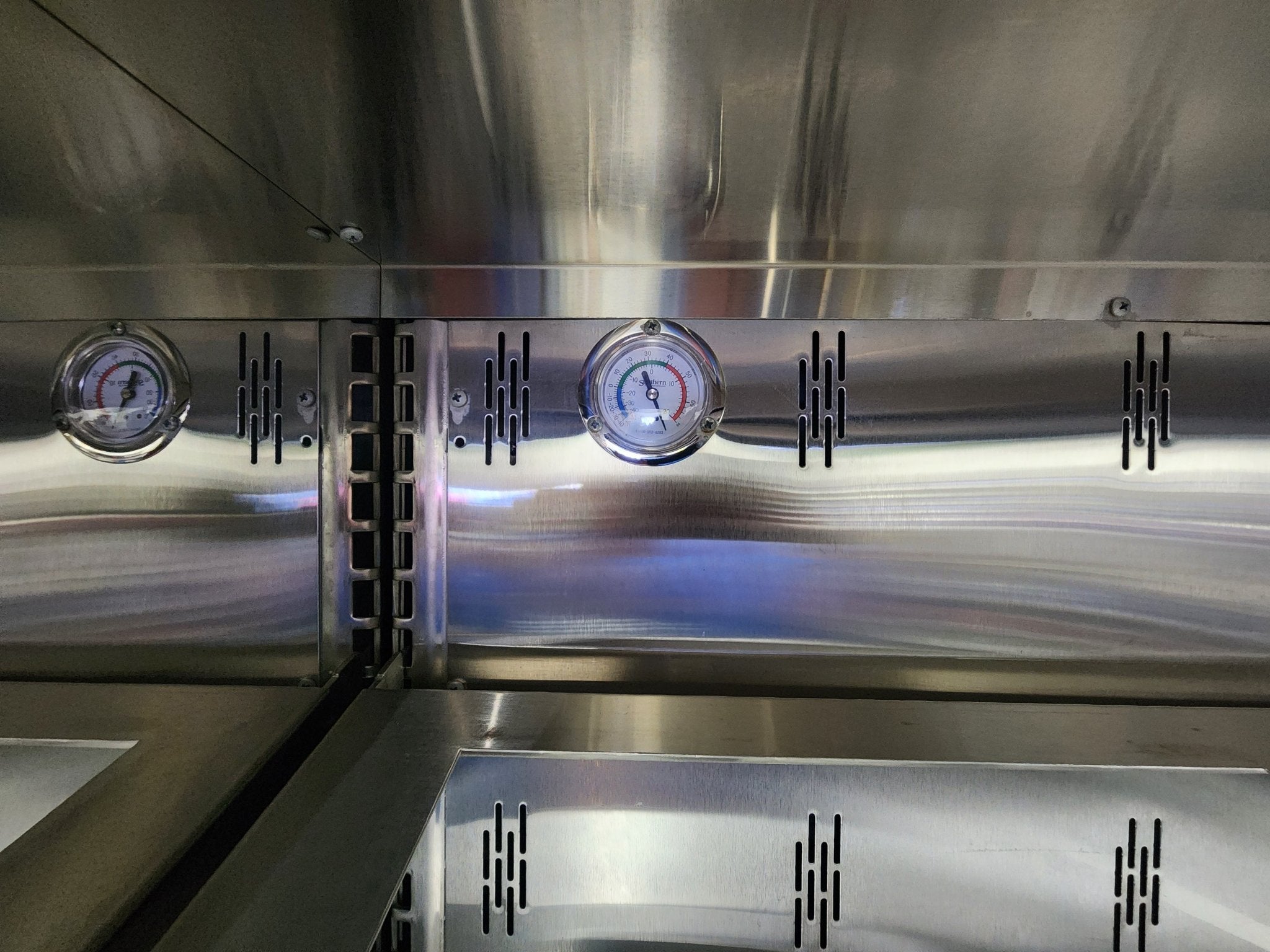 Used Southern CaseArts Stainless 6' Open Face Refrigerated Prep Table 120V - Falcon Restaurant Supply - 3