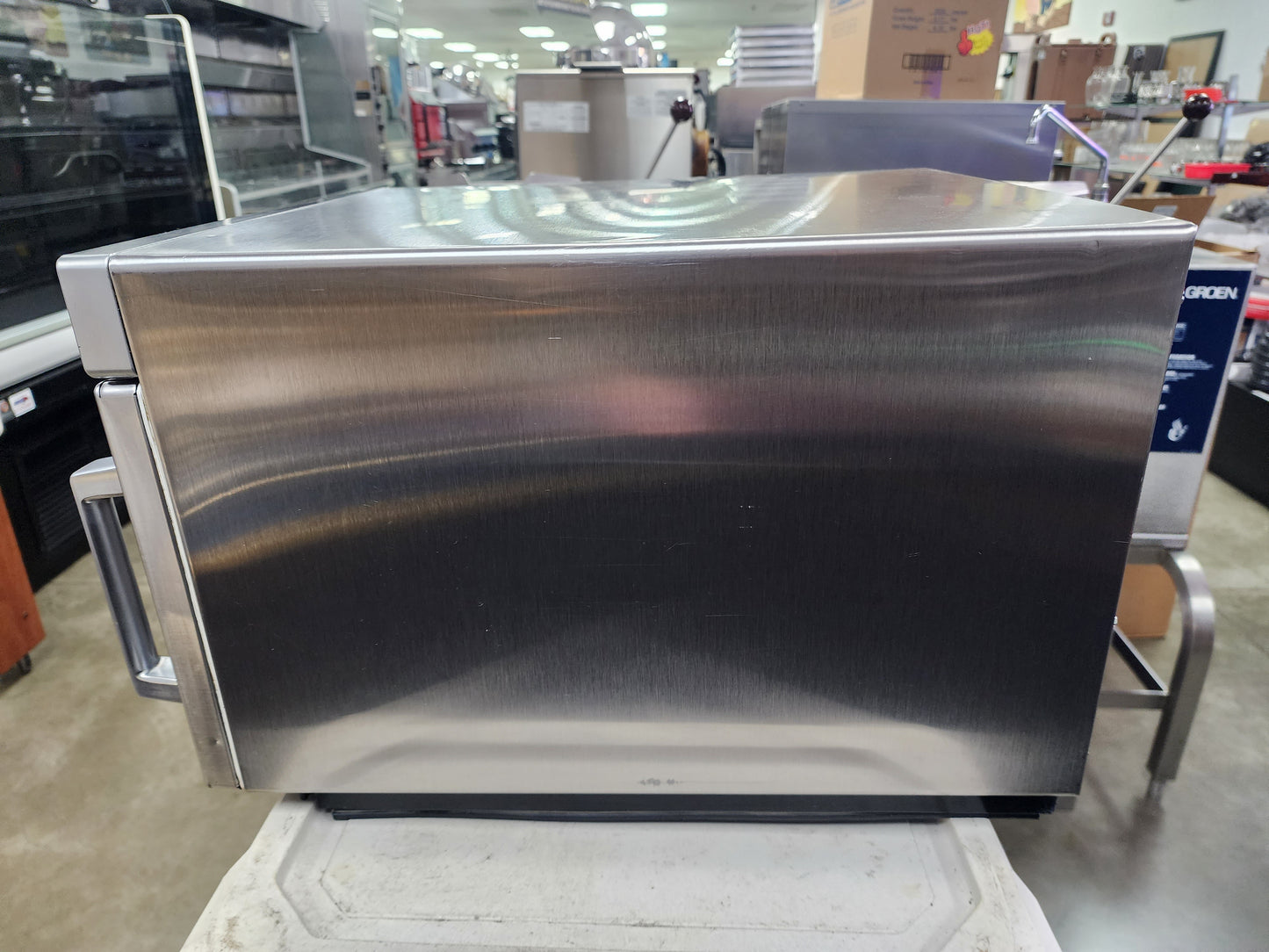 Used Amana HDC12A2 Heavy Duty Stainless Steel Commercial Microwave with Push Button Controls - 120V, 1200W