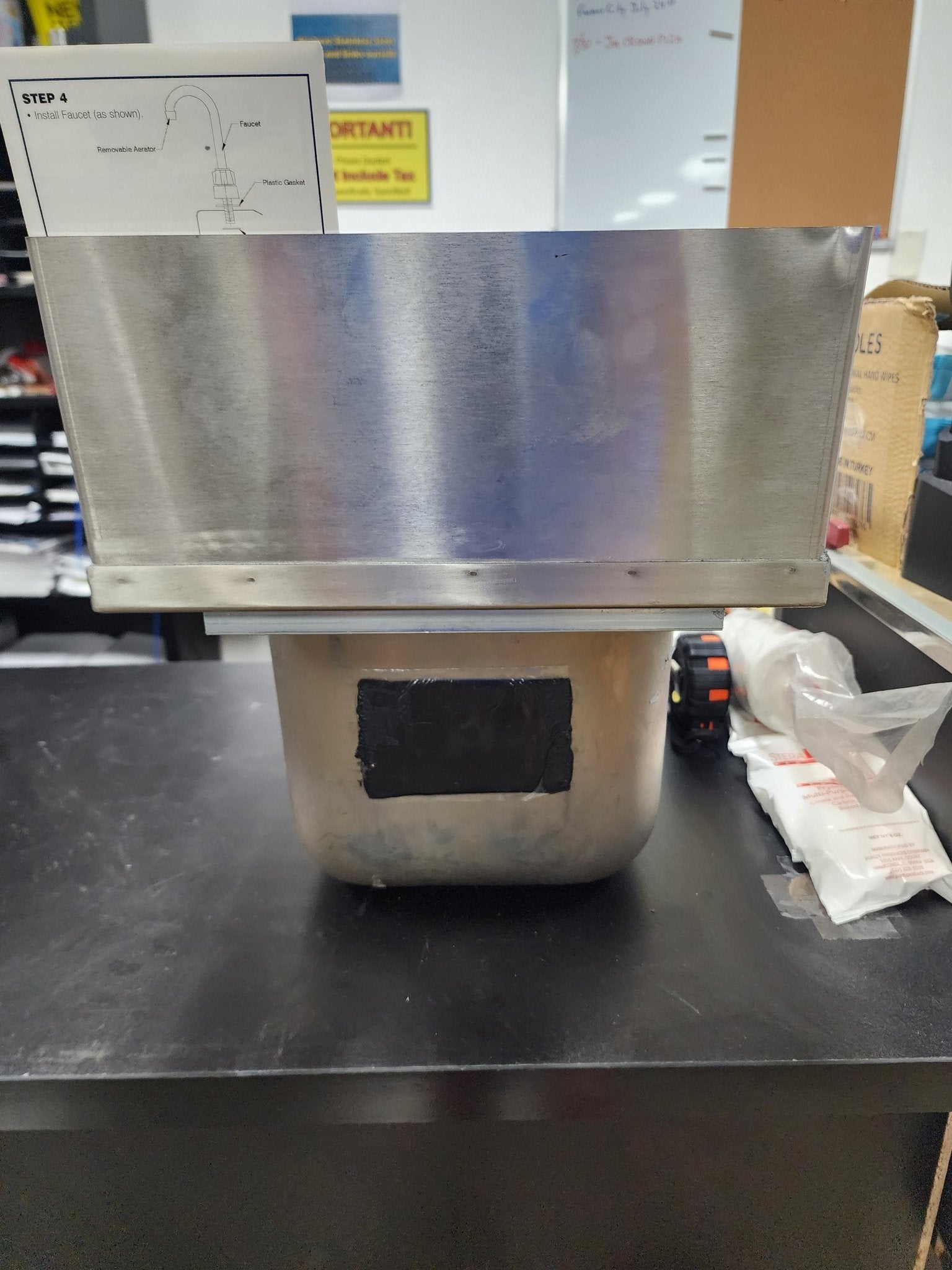 New Advance Tabco Sink with 6" Tapered Side Splash - 10" x 14" x 10" Bowl - Faucet NOT Included - Falcon Restaurant Supply - 4