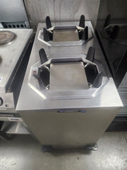 Used Lakeside V6212 Stainless Steel Heated Two Stack Plate Dispenser for 8 3/4" x 11 3/4" to 9 1/4" x 12 1/2" Oval Plates - Falcon Restaurant Supply - 1