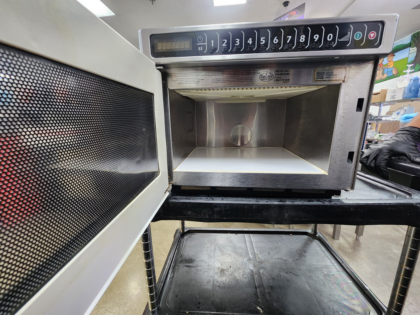 Used Amana HDC182 Commercial Digital Microwave .6 Cft Countertop 1800 Watt Heavy Volume 220V