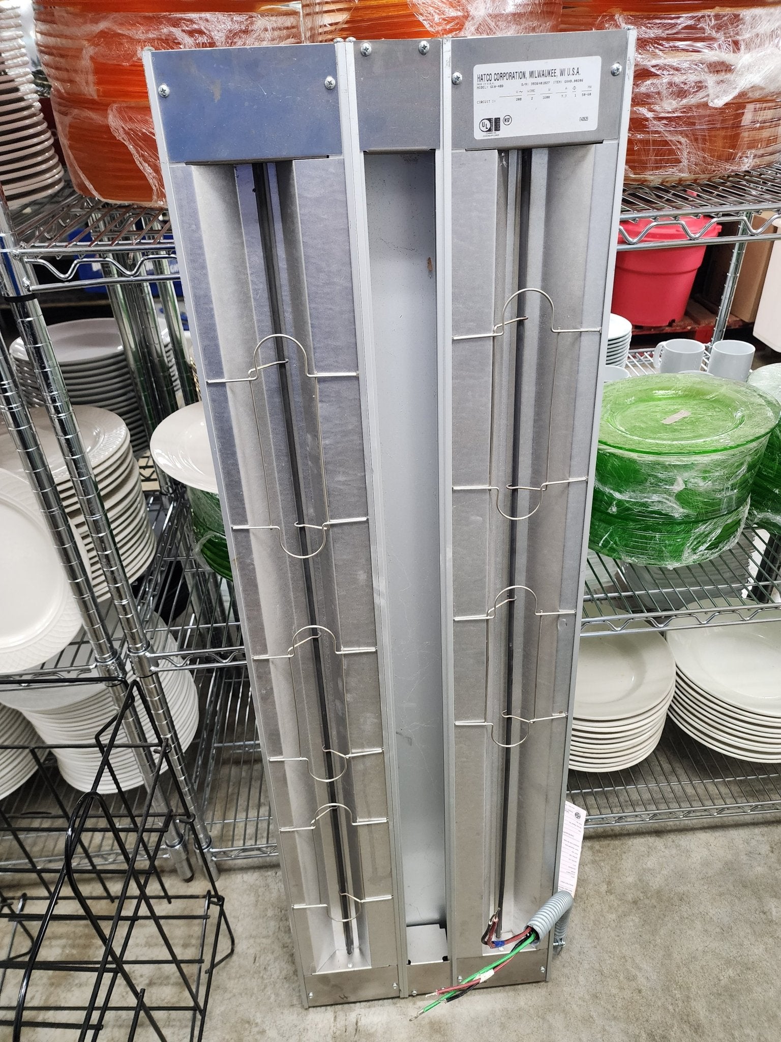 Used Hatco GRAH - 48D6 48" High Watts Infrared Strip Warmer - Double Rod, 240v/1ph - Falcon Restaurant Supply - 1
