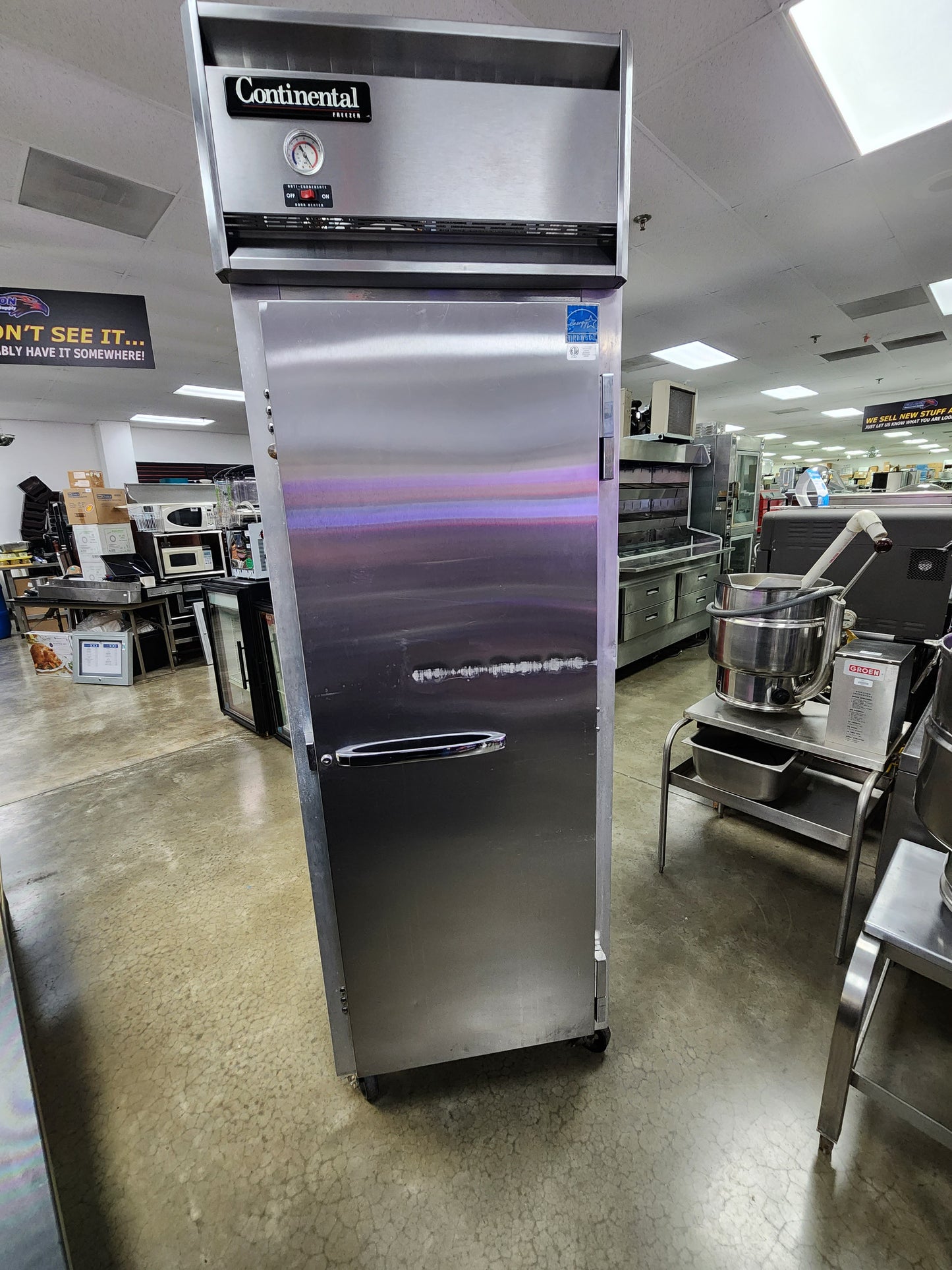 Used Continental 1F Single Solid Door Reach-In Freezer