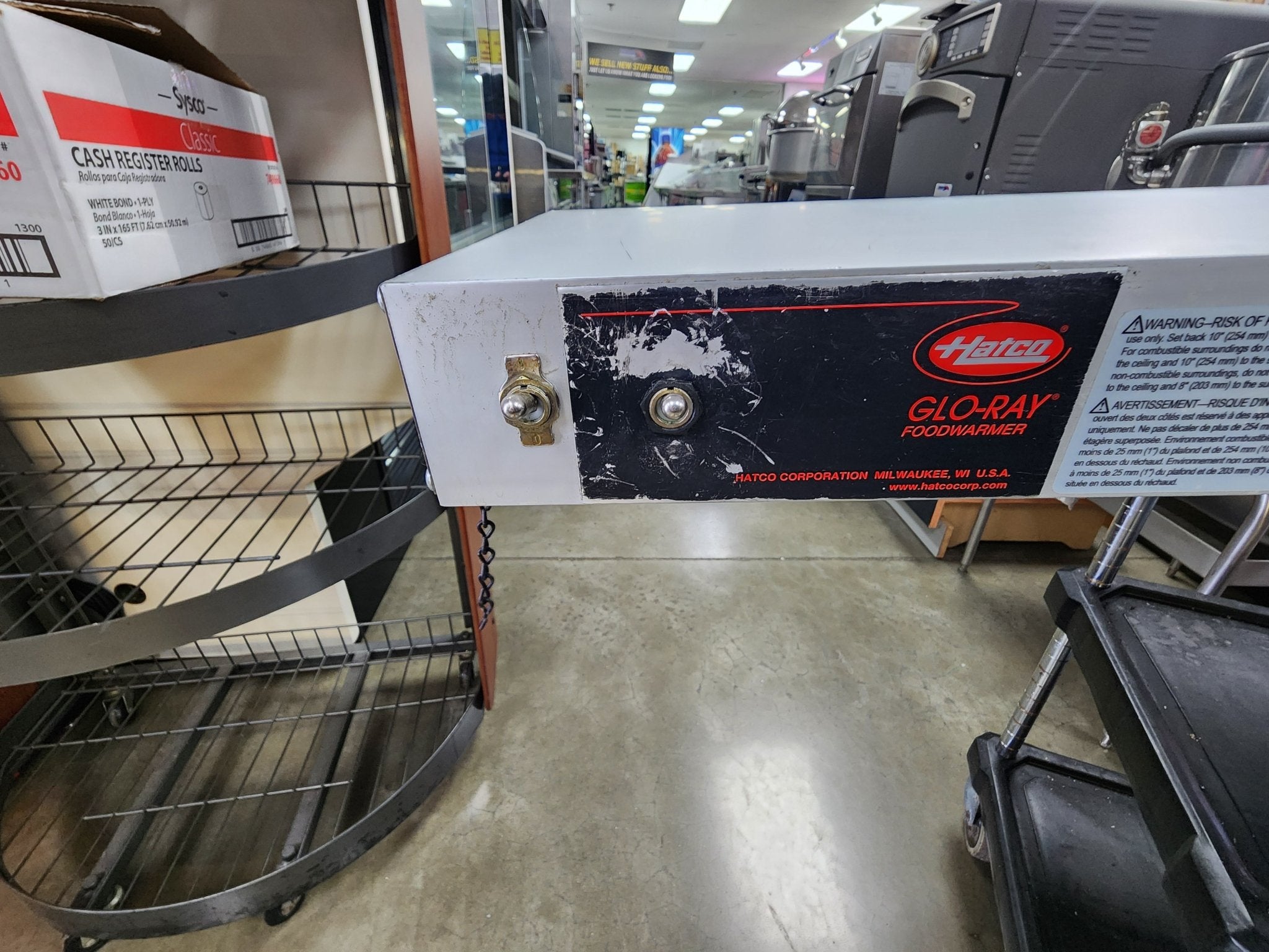 Used Hatco GRAL - 60 60" Standard Watts Infrared Strip Warmer - Single Rod, (2) Built In Toggle Control, 120/208v/1ph - Falcon Restaurant Supply - 2