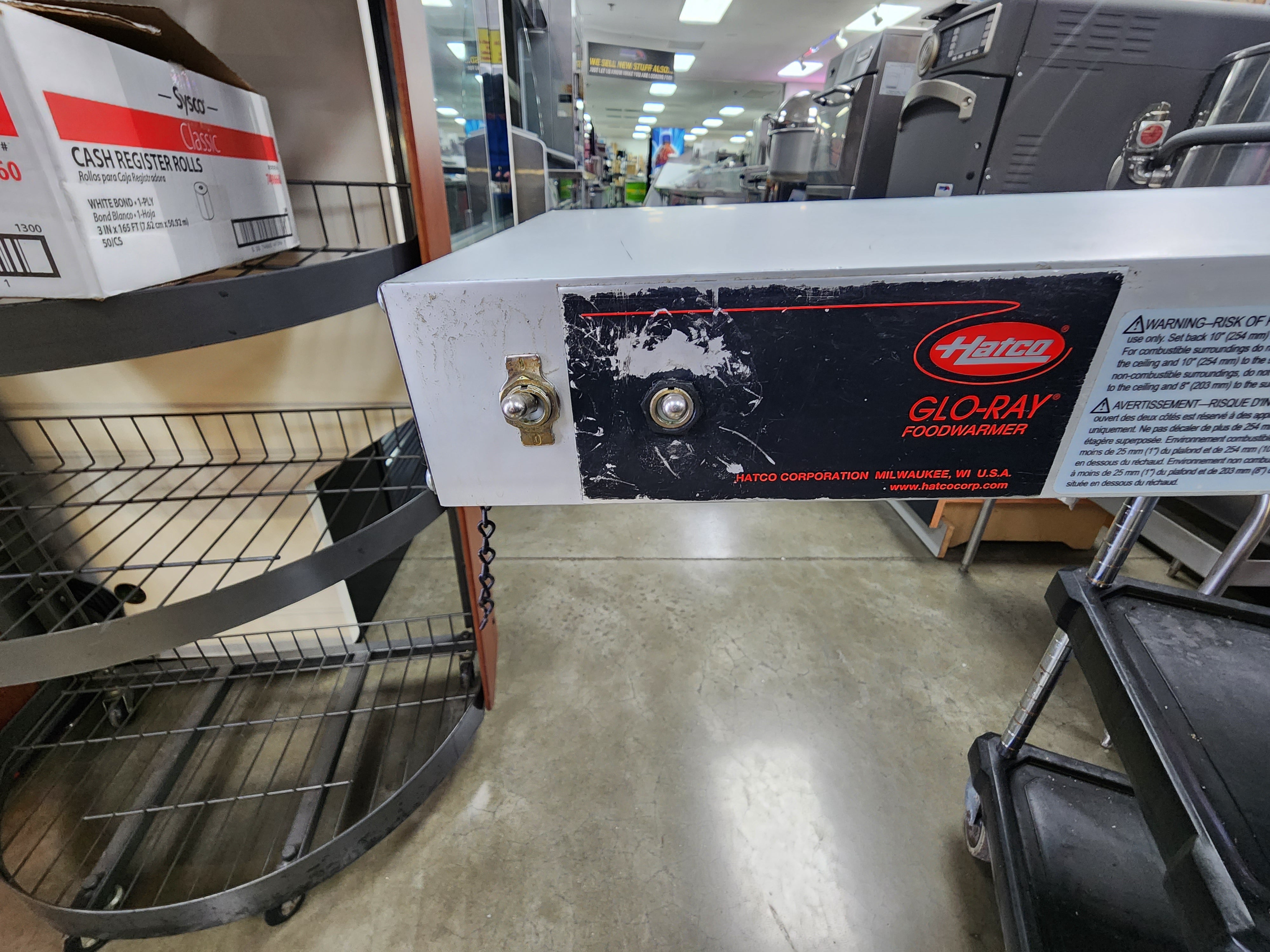 Used Hatco GRAL-60 60" Standard Watts Infrared Strip Warmer - Single Rod, (2) Built In Toggle Control, 120/208v/1ph