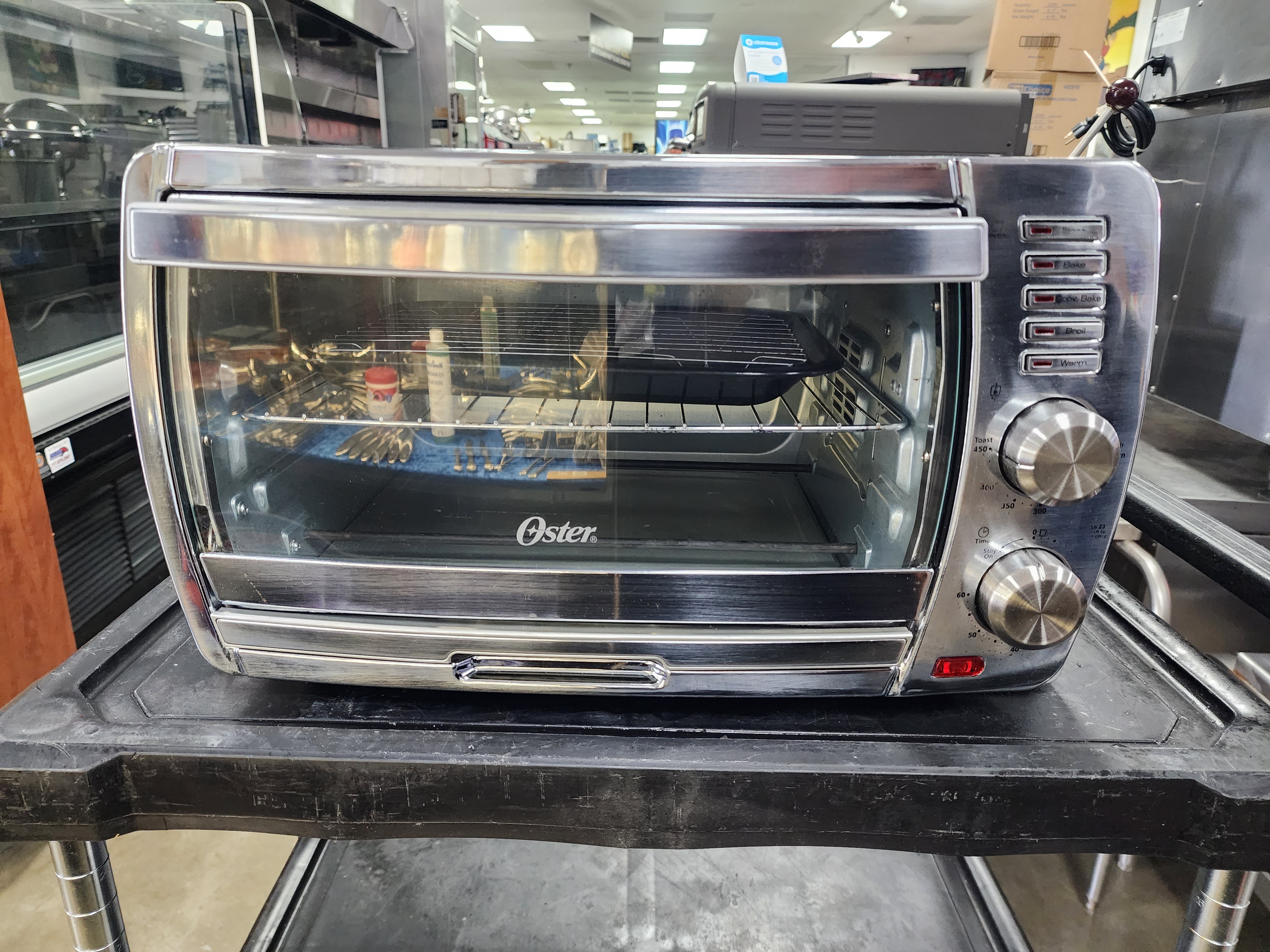 Oster brushed stainless steel hotsell countertop oven with convection