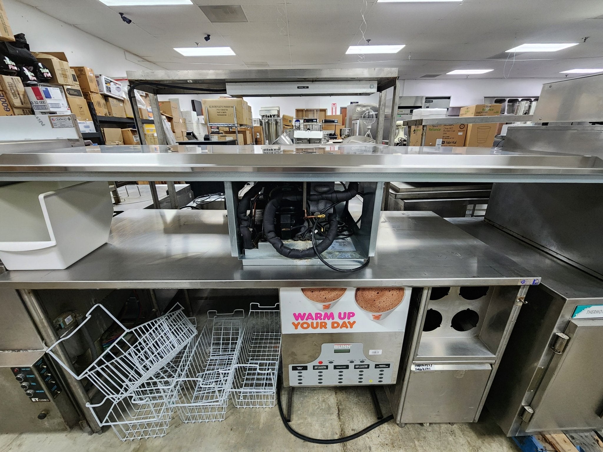 Used 87" Delfield N8287 Elevated Drop In Frost Top Display w/ Built In Compressor, 115v