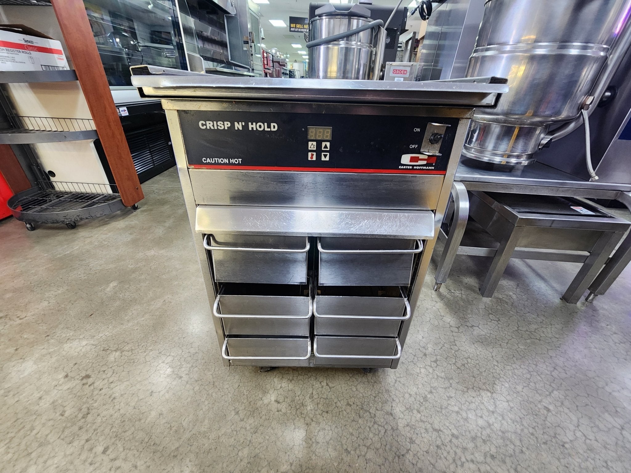Used Carter - Hoffmann VCNH2W3S Stainless Steel Thermostatic Controls Vertical Crisp N Hold Cabinet - 120 Volts 1 - Ph - Falcon Restaurant Supply - 2
