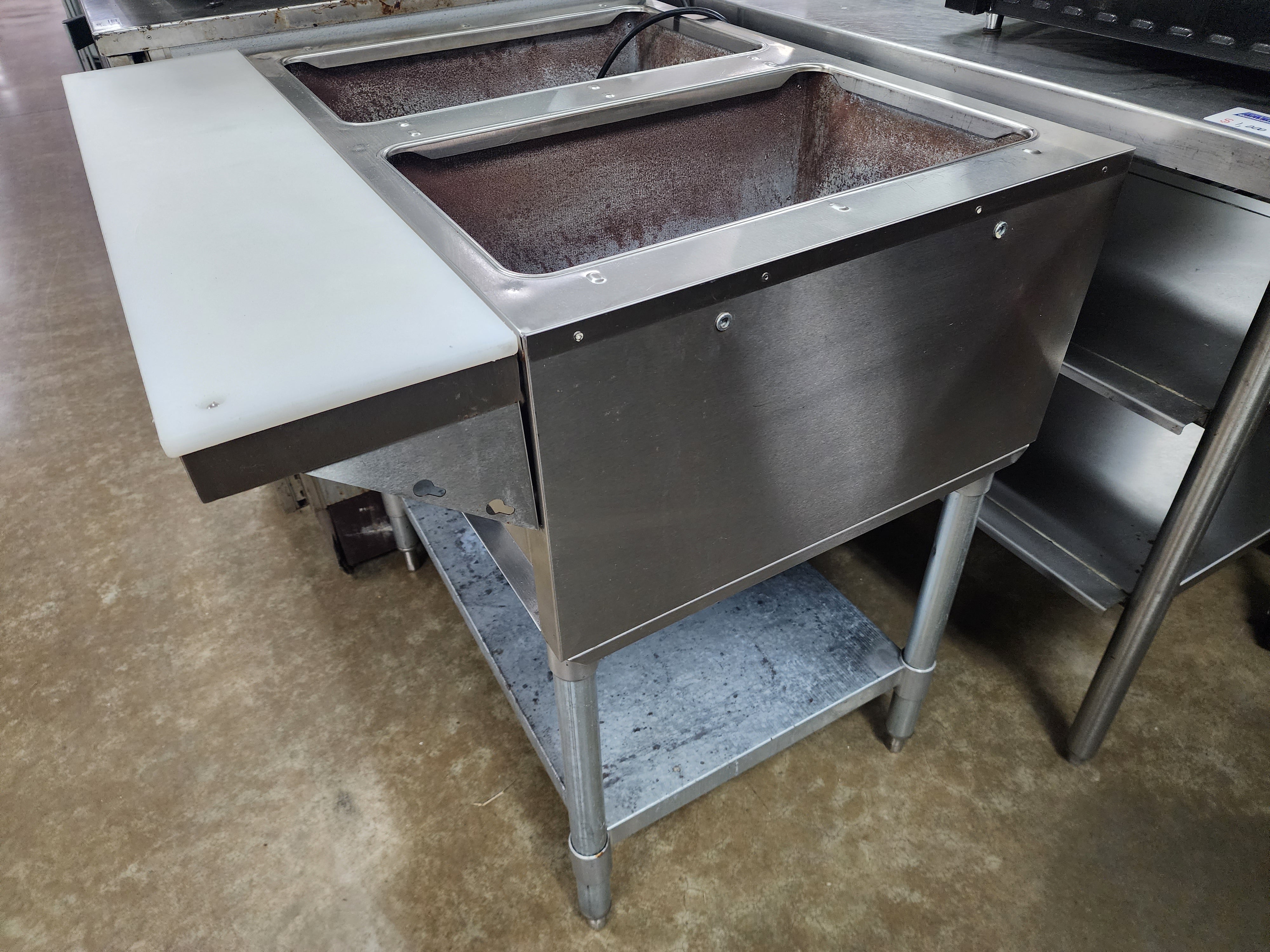 Used Empura E-ST-120/2 Two Pan Electric Steam Table with Undershelf - Open Well - 120V