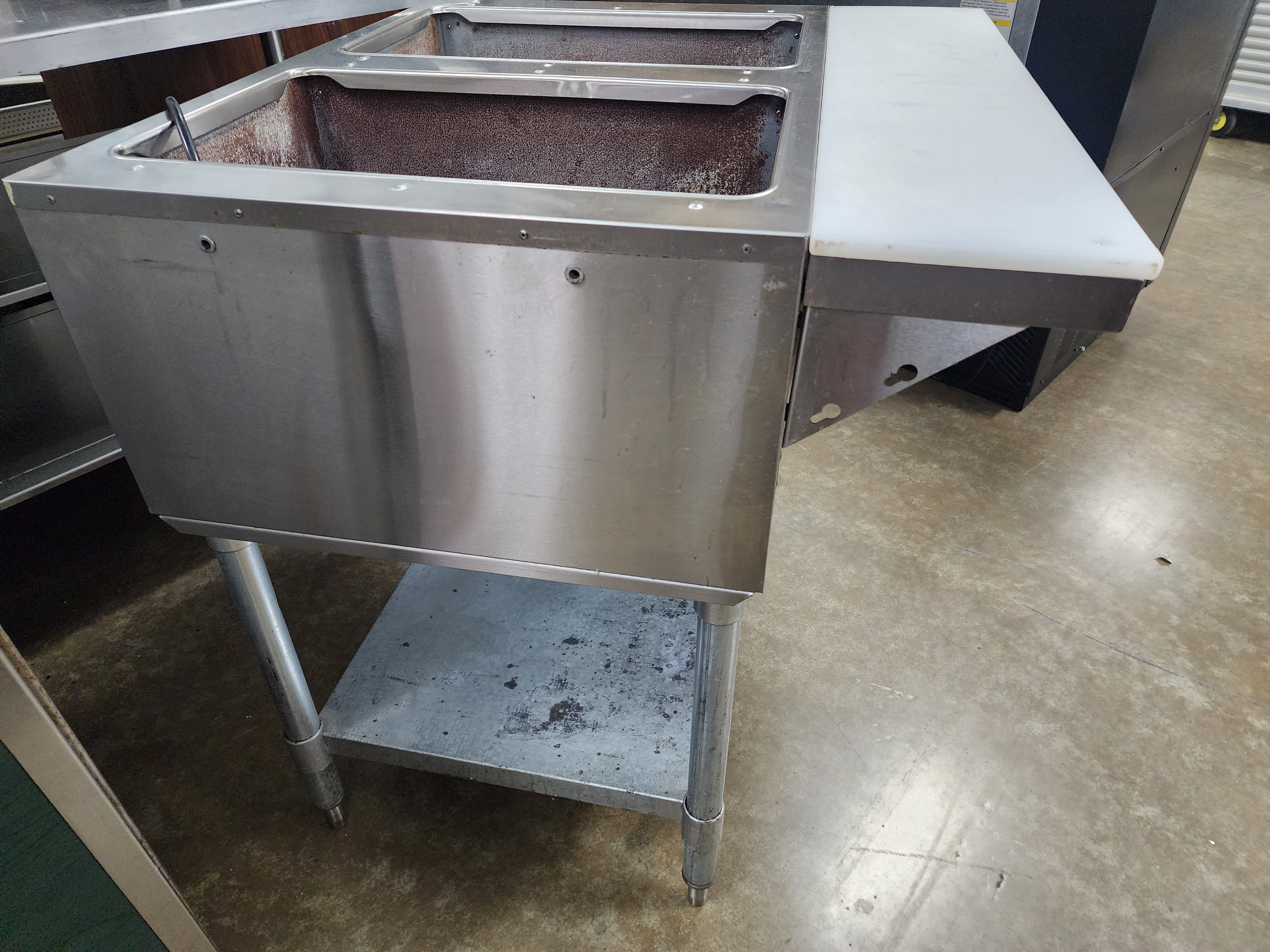 Used Empura E-ST-120/2 Two Pan Electric Steam Table with Undershelf - Open Well - 120V