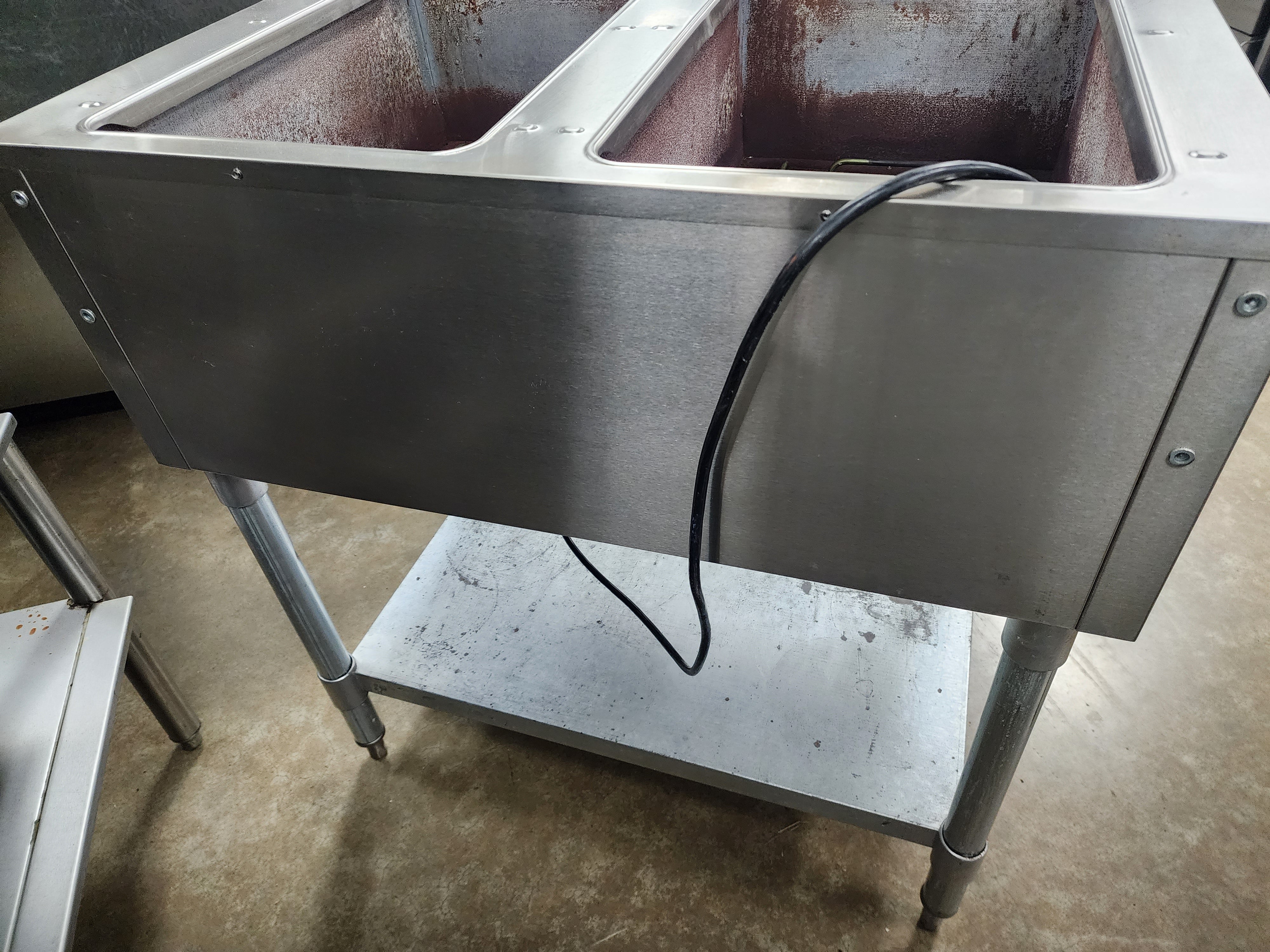 Used Empura E-ST-120/2 Two Pan Electric Steam Table with Undershelf - Open Well - 120V