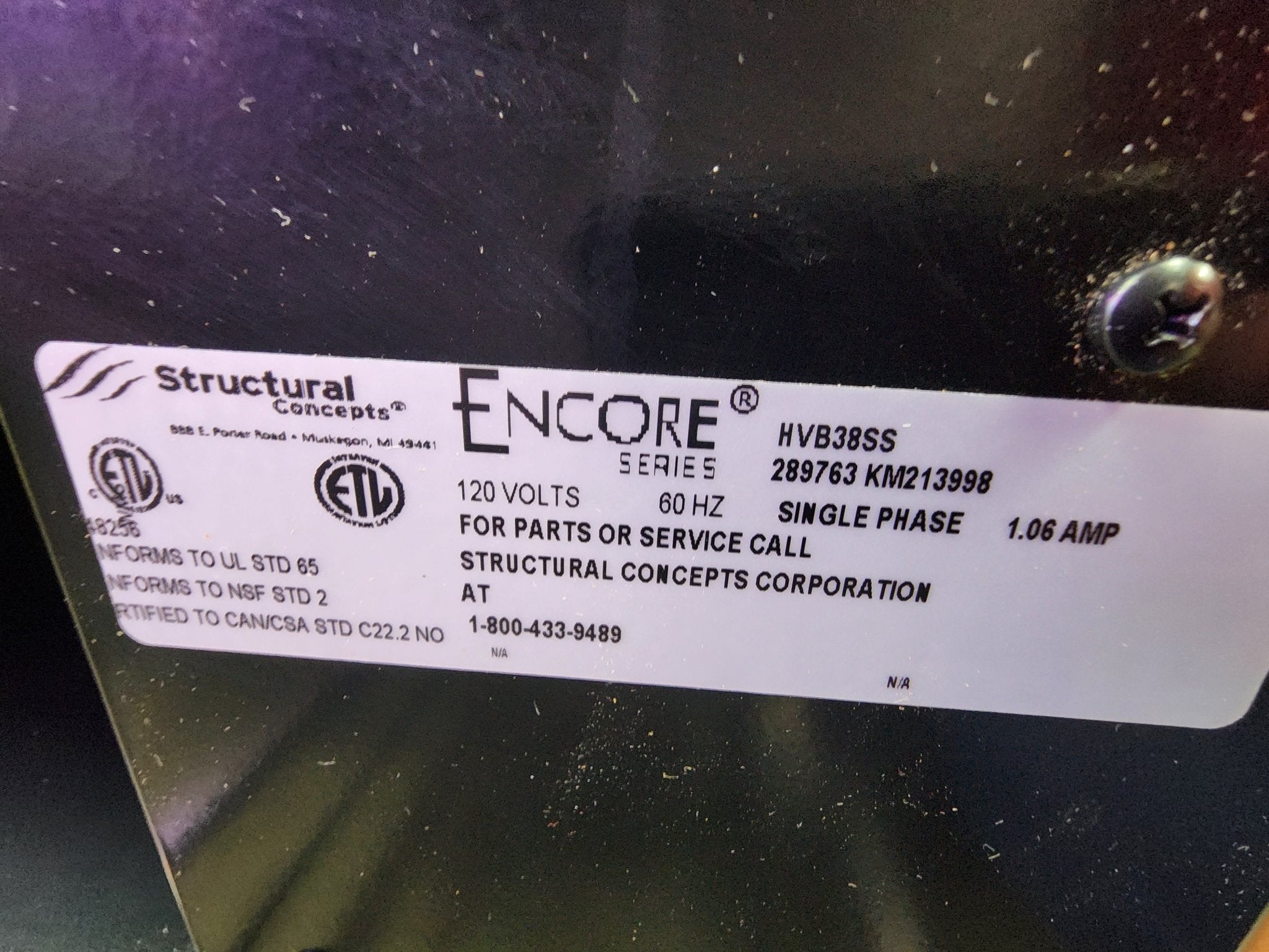 New Structural Encore HVB38SS Display Case - 120V - Falcon Restaurant Supply - 10