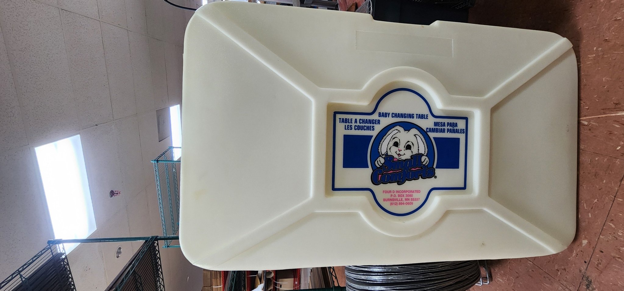 Used Small Comforts Commercial Baby Diaper Changing Table Wall Mount - Falcon Restaurant Supply - 1