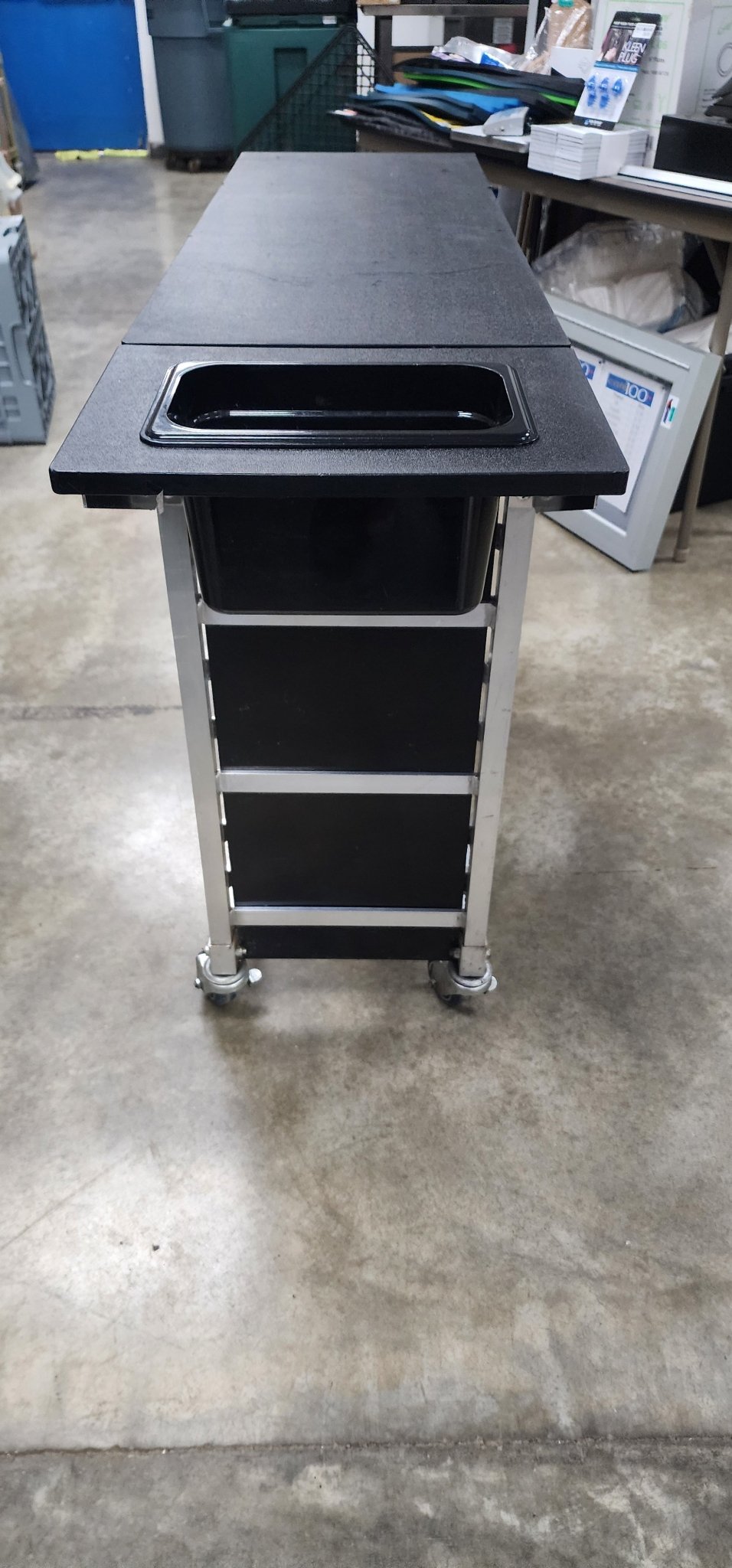 Used Half Size Sheet Pan Cart w/Tray 50.5" L x 14" W x 34" H - Falcon Restaurant Supply - 5