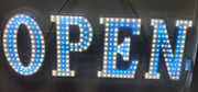 New Blue & White Themed LED Open Sign