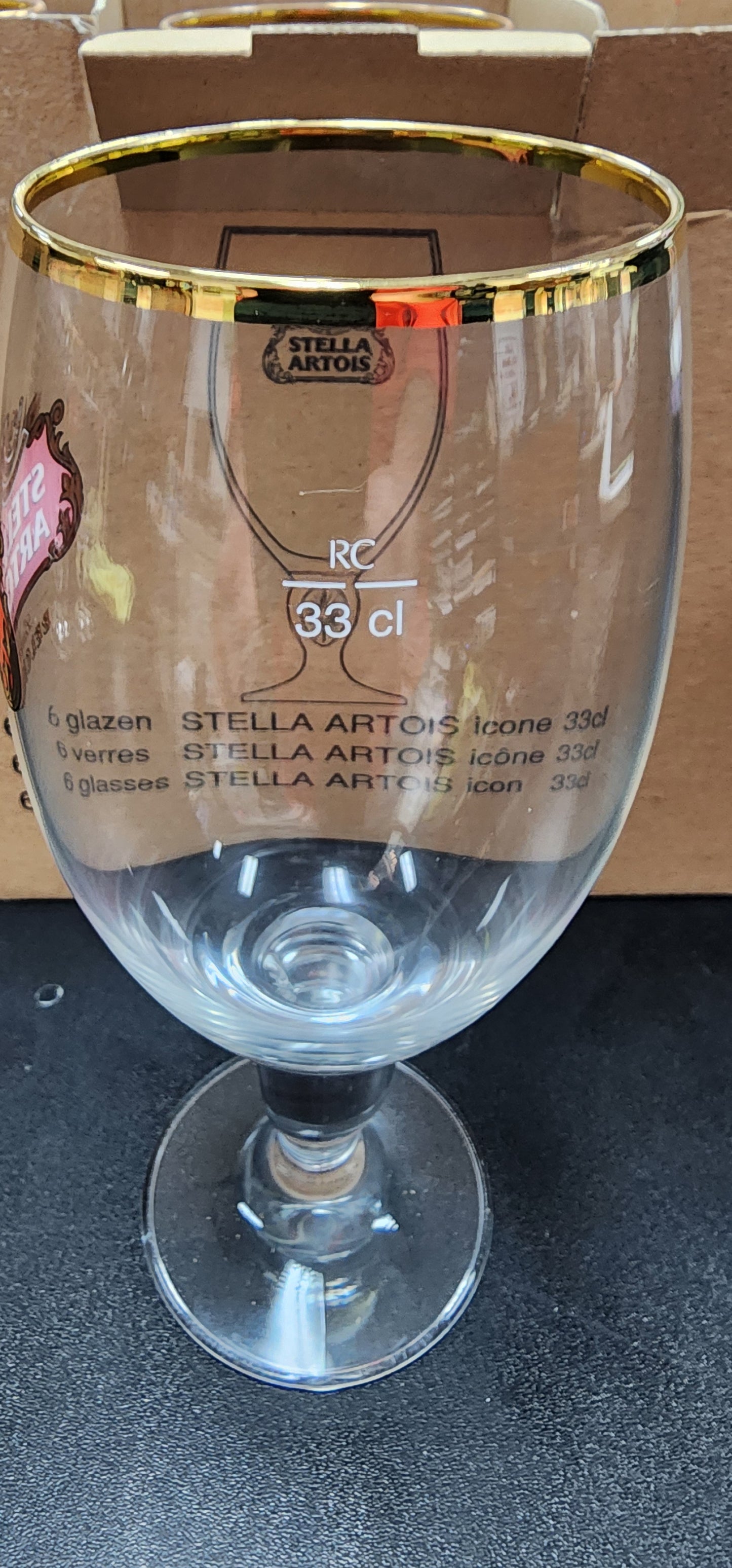 Stella Artois Original Icon Glass Chalice 33cl - Set of 6 New Glasses