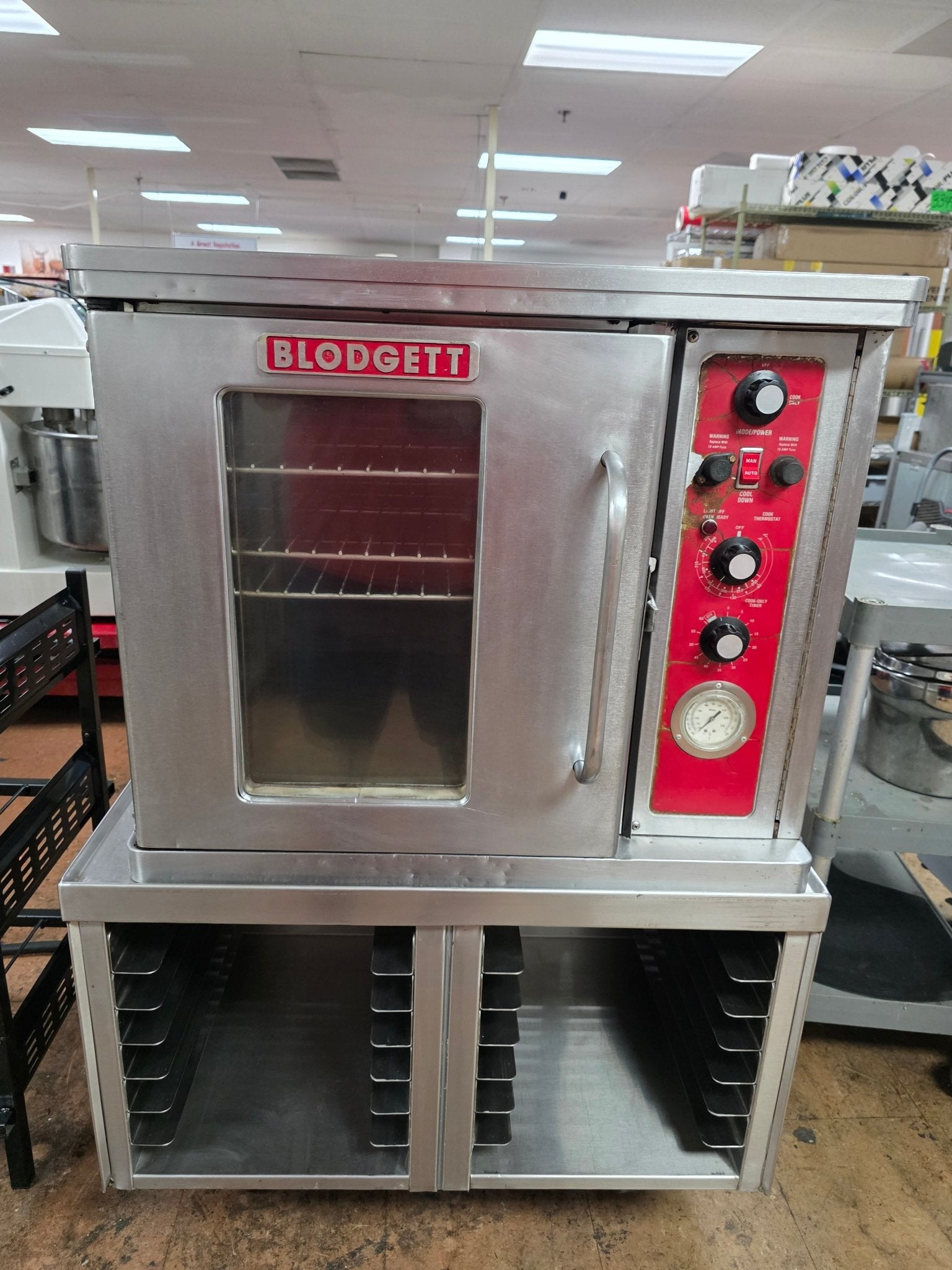 Used Blodgett CTB - 1 Electric 1/2 Size Convection Oven with Stand and Casters 208V JB - Falcon Restaurant Supply - 1
