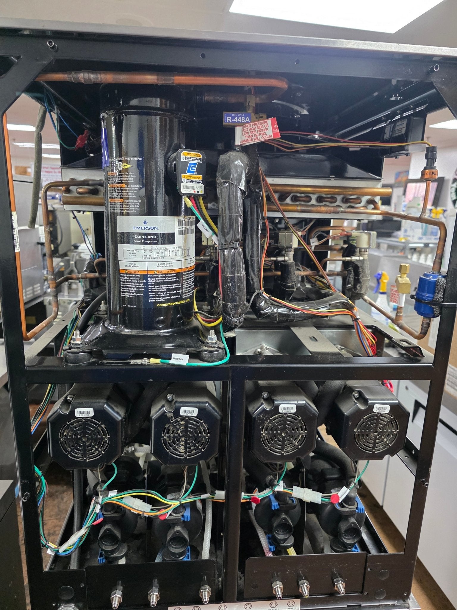 Used 26" FBD 774 Four Barrel Frozen Carbonated Beverage Dispenser 230V As Is - Falcon Restaurant Supply - 9