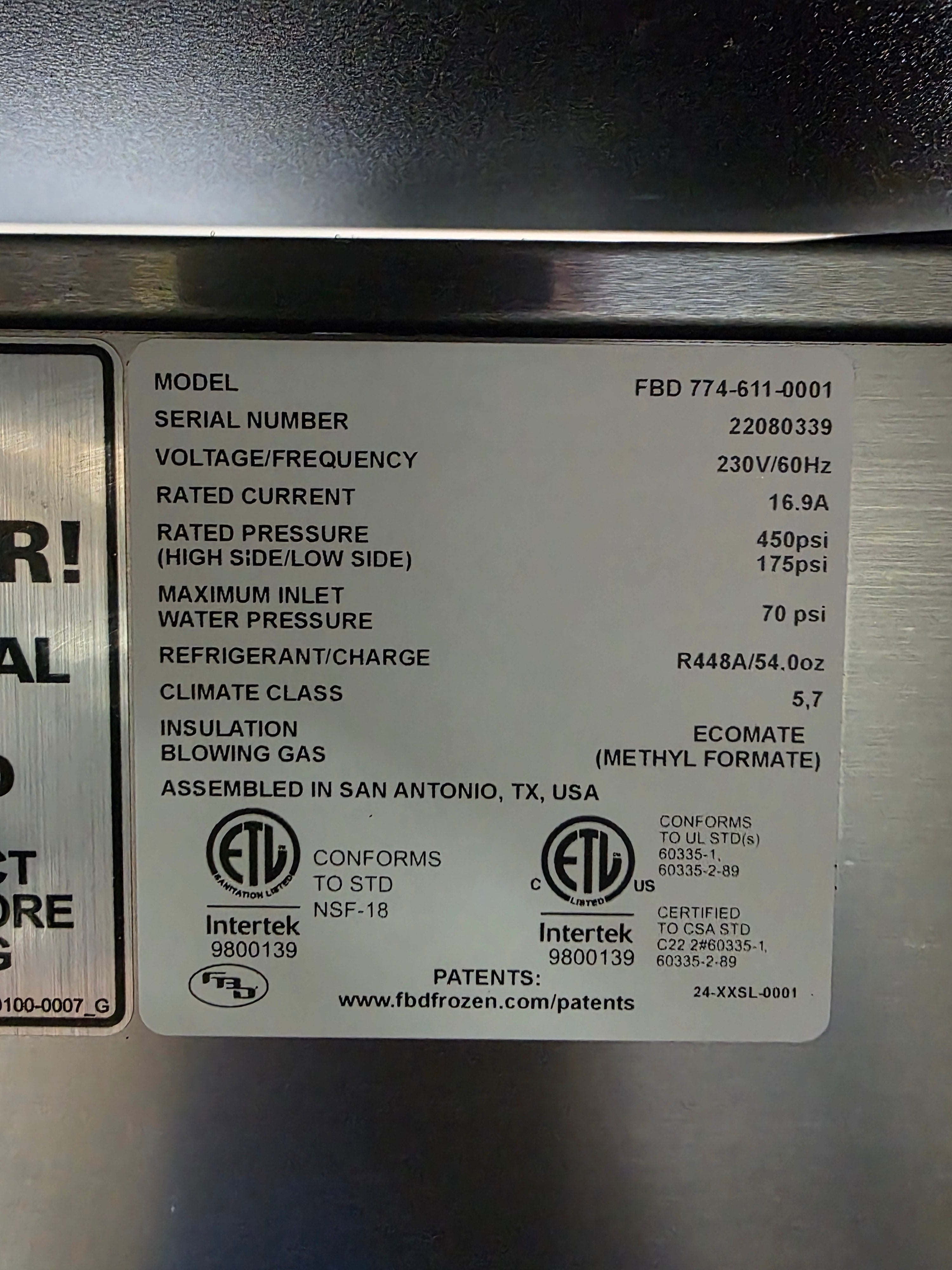 Used 26" FBD 774 Four Barrel Frozen Carbonated Beverage Dispenser 230V As Is