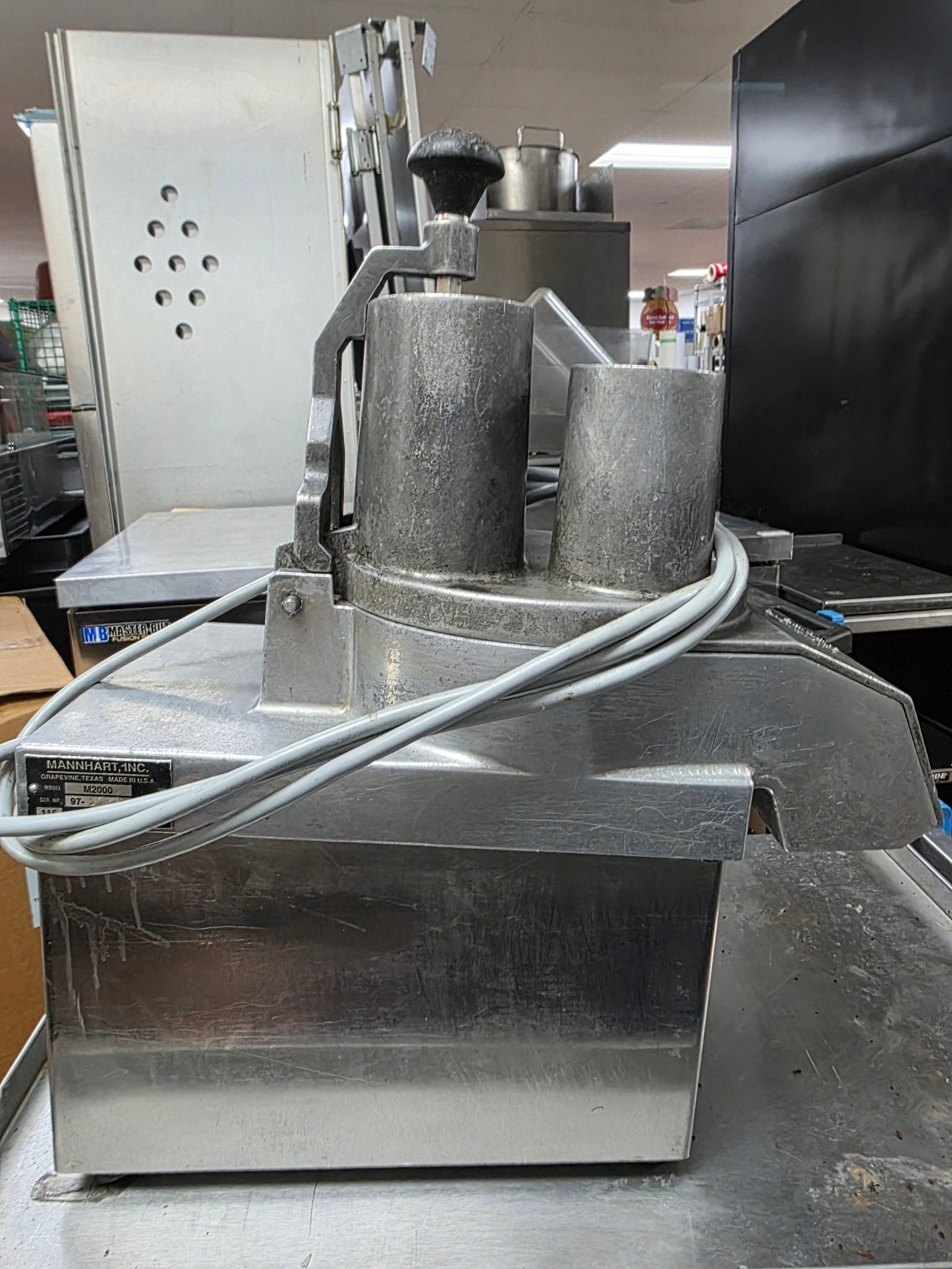 Used Mannhart M2000 Electric Slicer Shredder Food Processor w/Discs 120V - JD - Falcon Restaurant Supply - 3