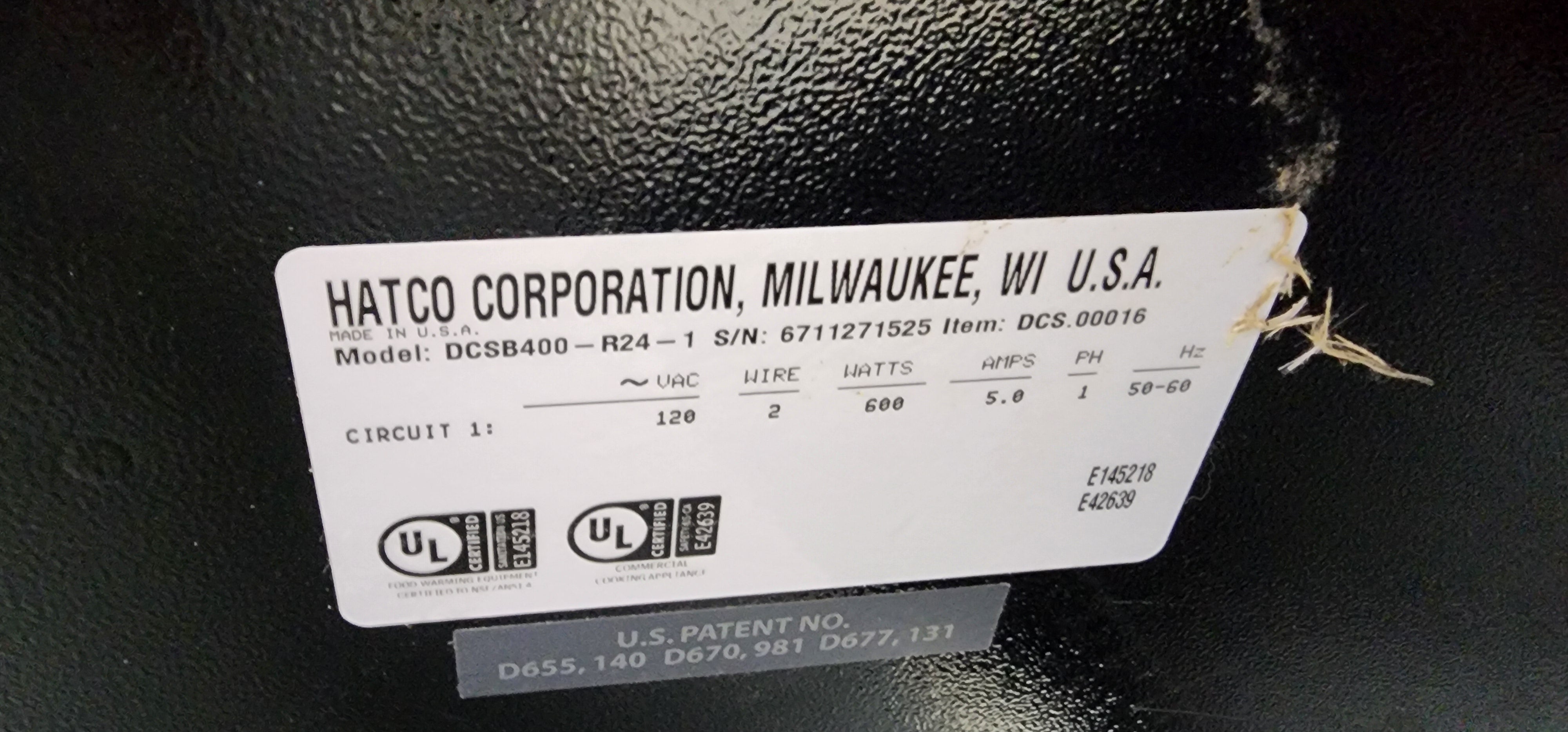 Used Hatco DCSB400-R24-1 Food Carving Station Warmer w/Heat Lamp - 120V