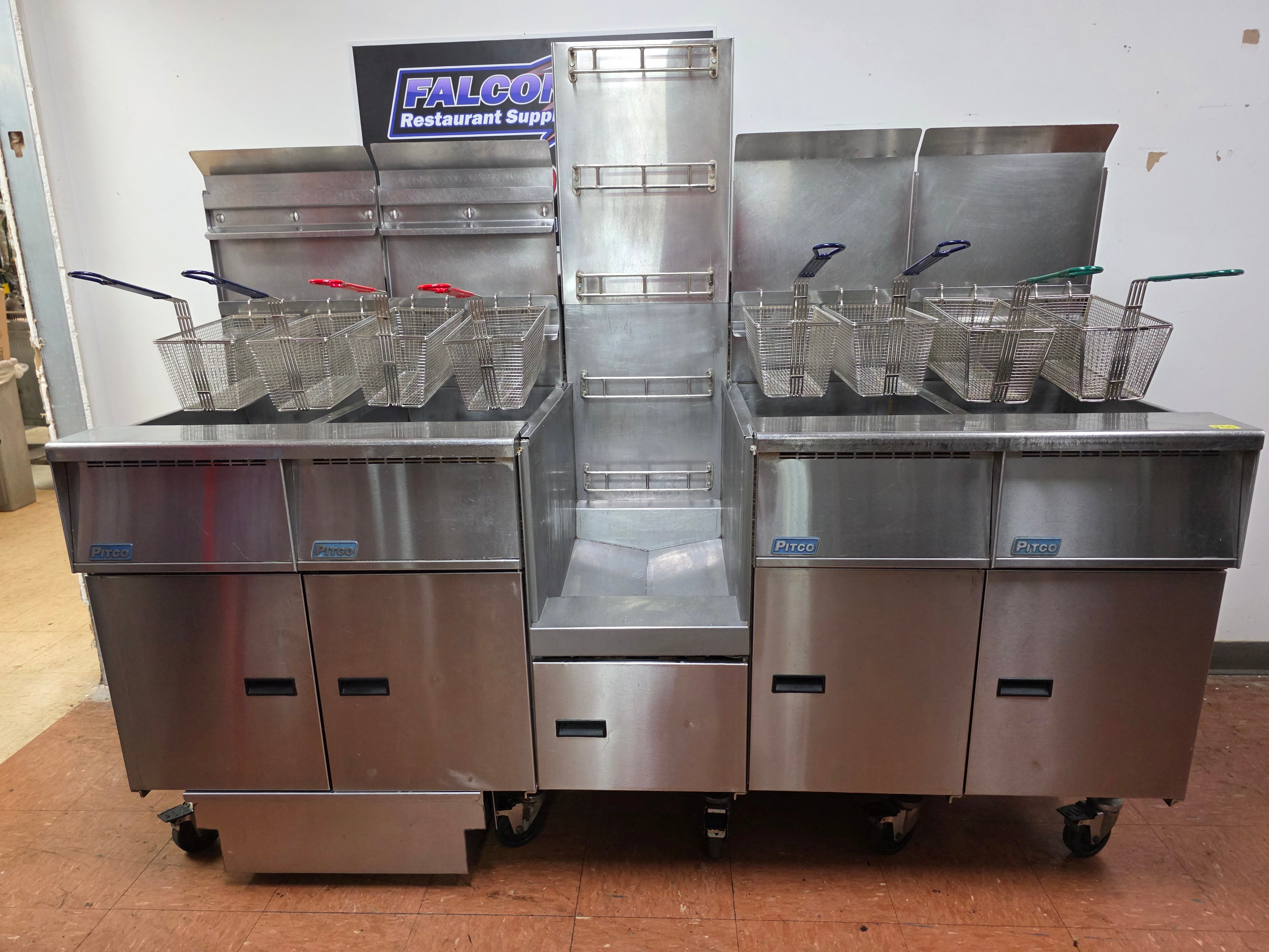 Used 2016 Pitco SGH50-4 Natural Gas Frying Station with Basket Hanger - FG5