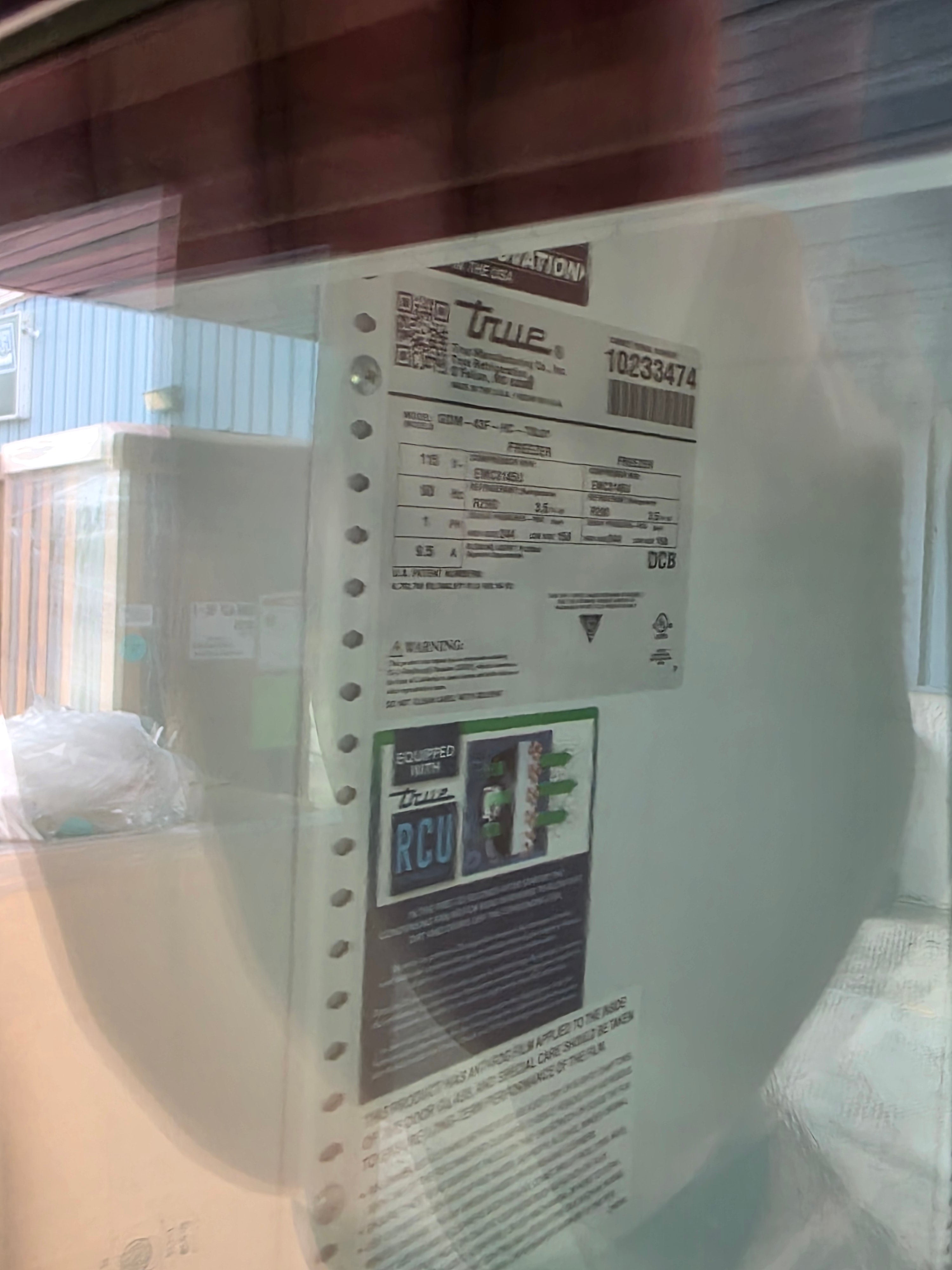 Unused True GDM-43F-HC~TSL01 Glass Door Merchandiser Freezer with LED Lighting - F1