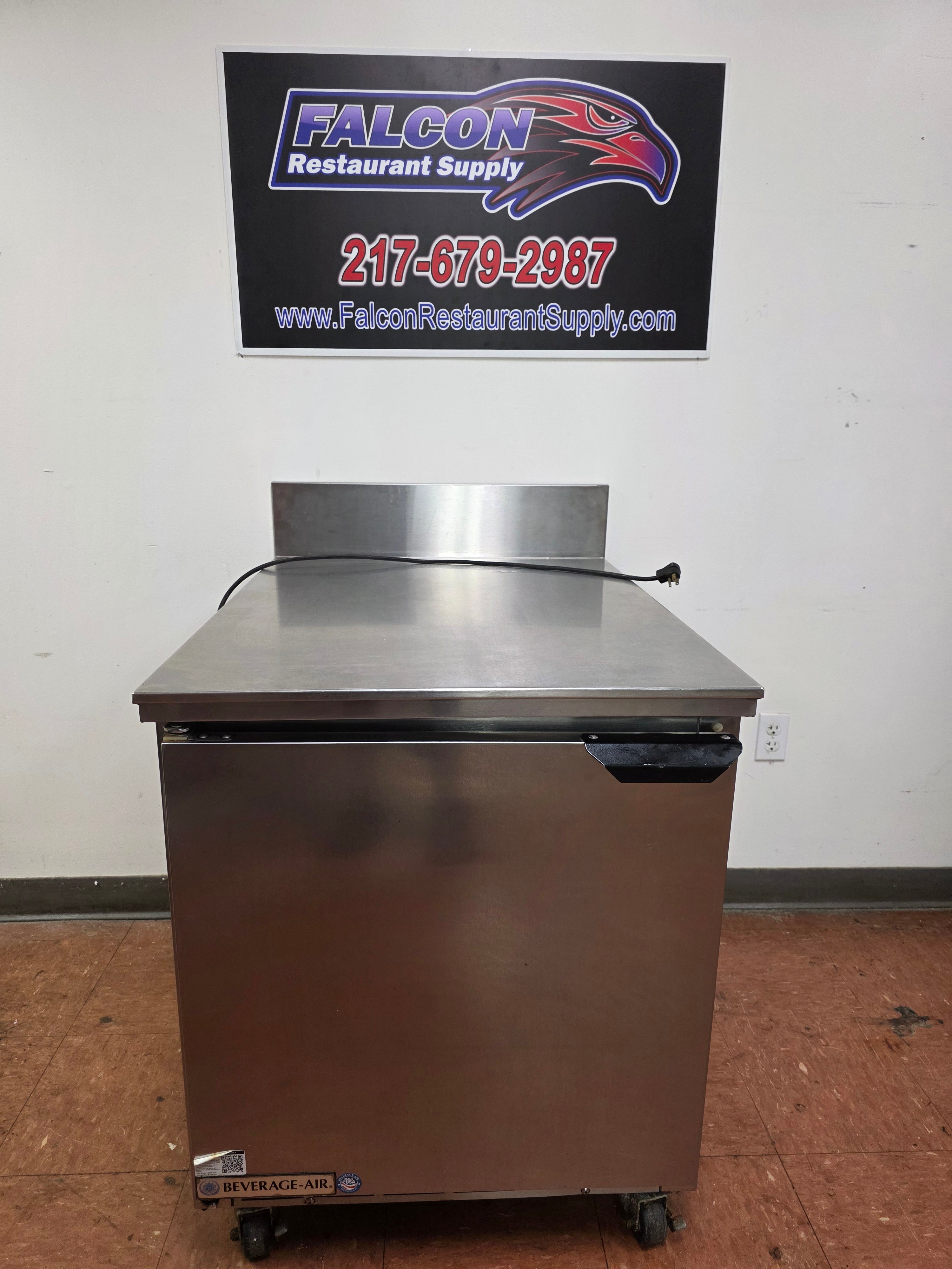 Used 27" Beverage-Air WTF27A-24-23 Stainless Compact Worktop Freezer 120V - SU